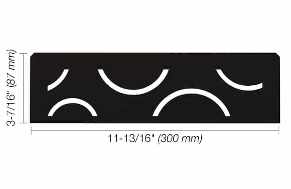 Schluter Shelf Rectangle Niche Curve Noir Mat SNS1D6MGS