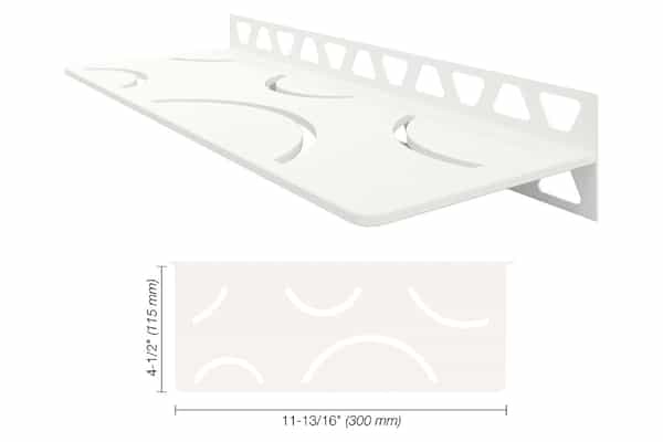 Schluter Shelf Rectangle Mur Curve Blanc Mat SWS1D6MBW