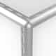 Diaplas Rounded Outside Corner | Satin Anodized 222 | 8 mm