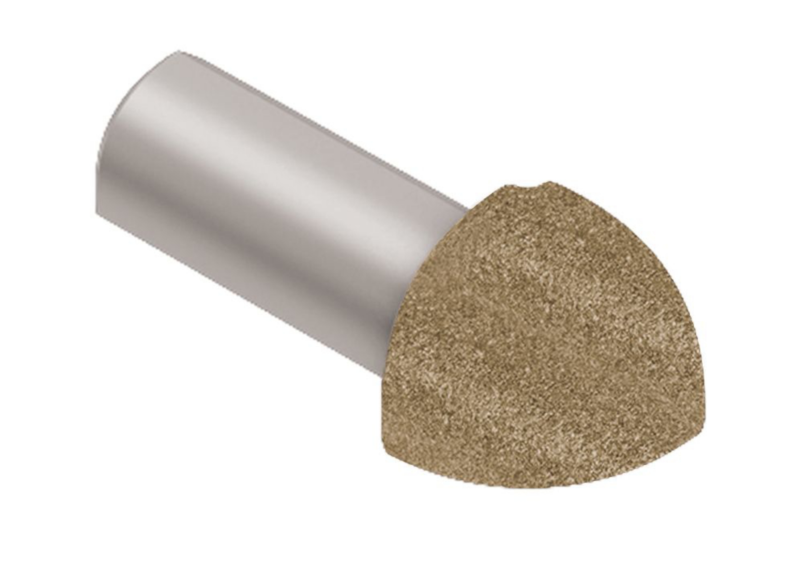 Schluter Rondec Coin Ext 1/2" Alum Beige EV/RO125TSB