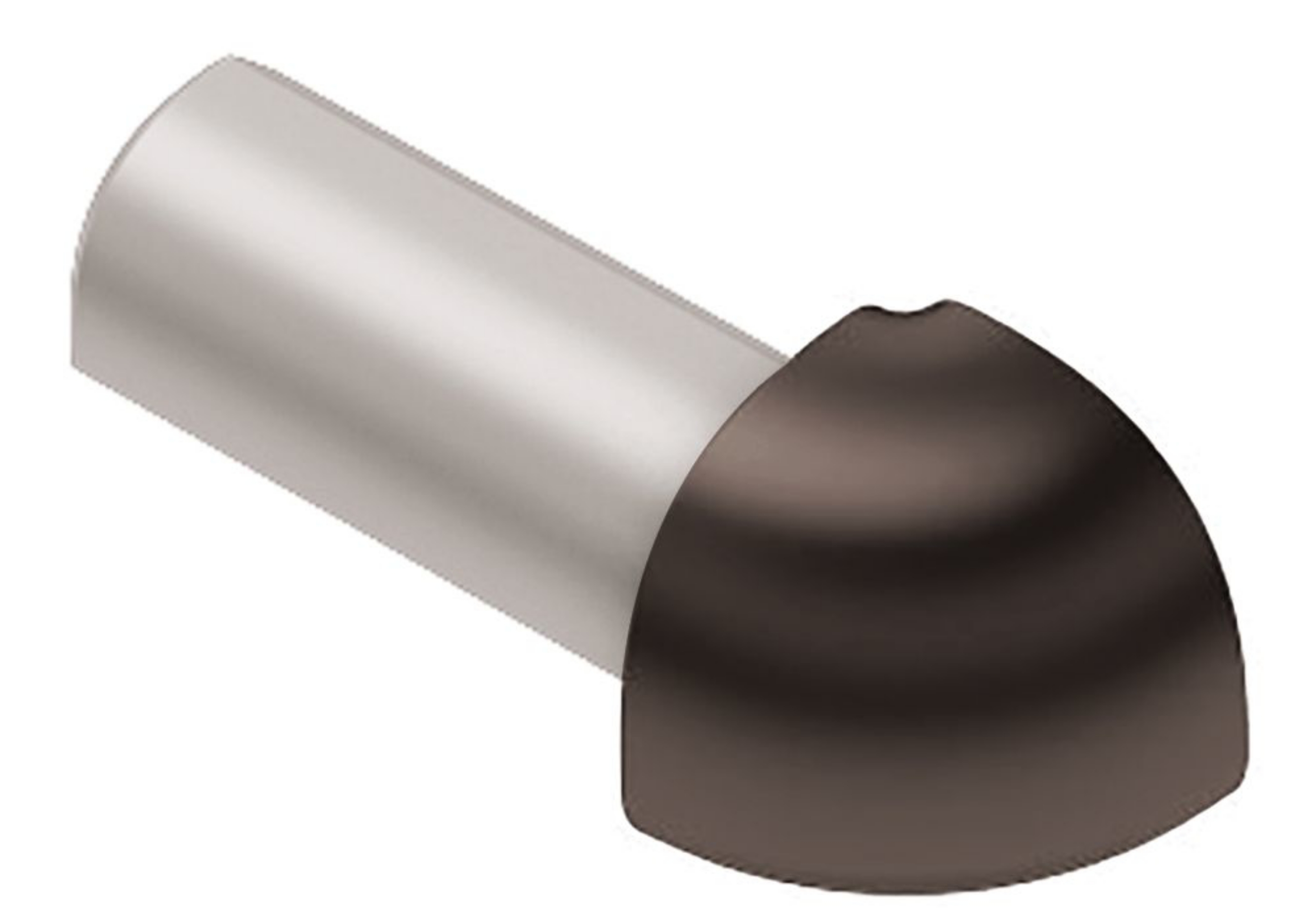 Schluter Rondec Coin Ext 1/2" Alum Brun Noir ED/RO125SB