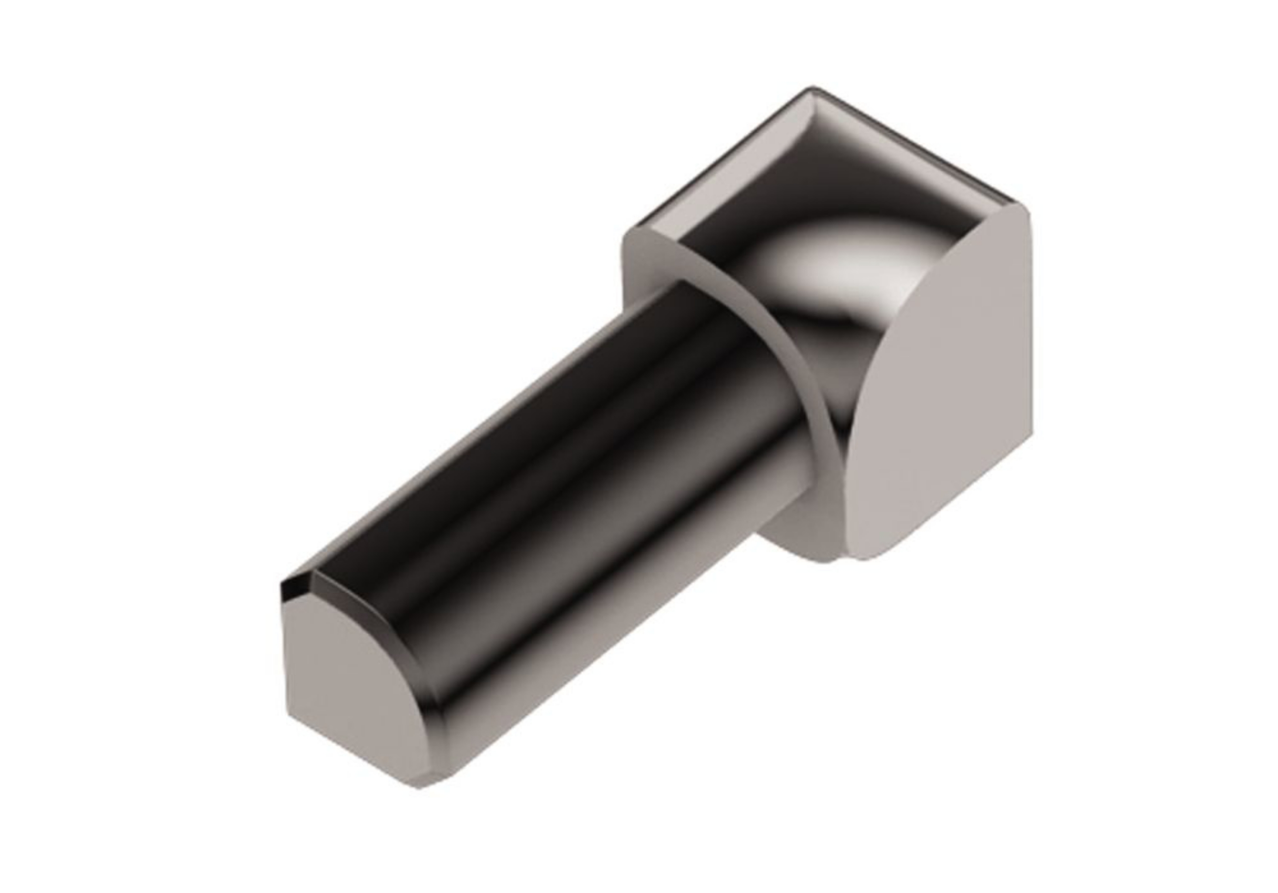 Schluter Rondec Coin Int 1/2" Alum Apparence Inox ID/RO125E