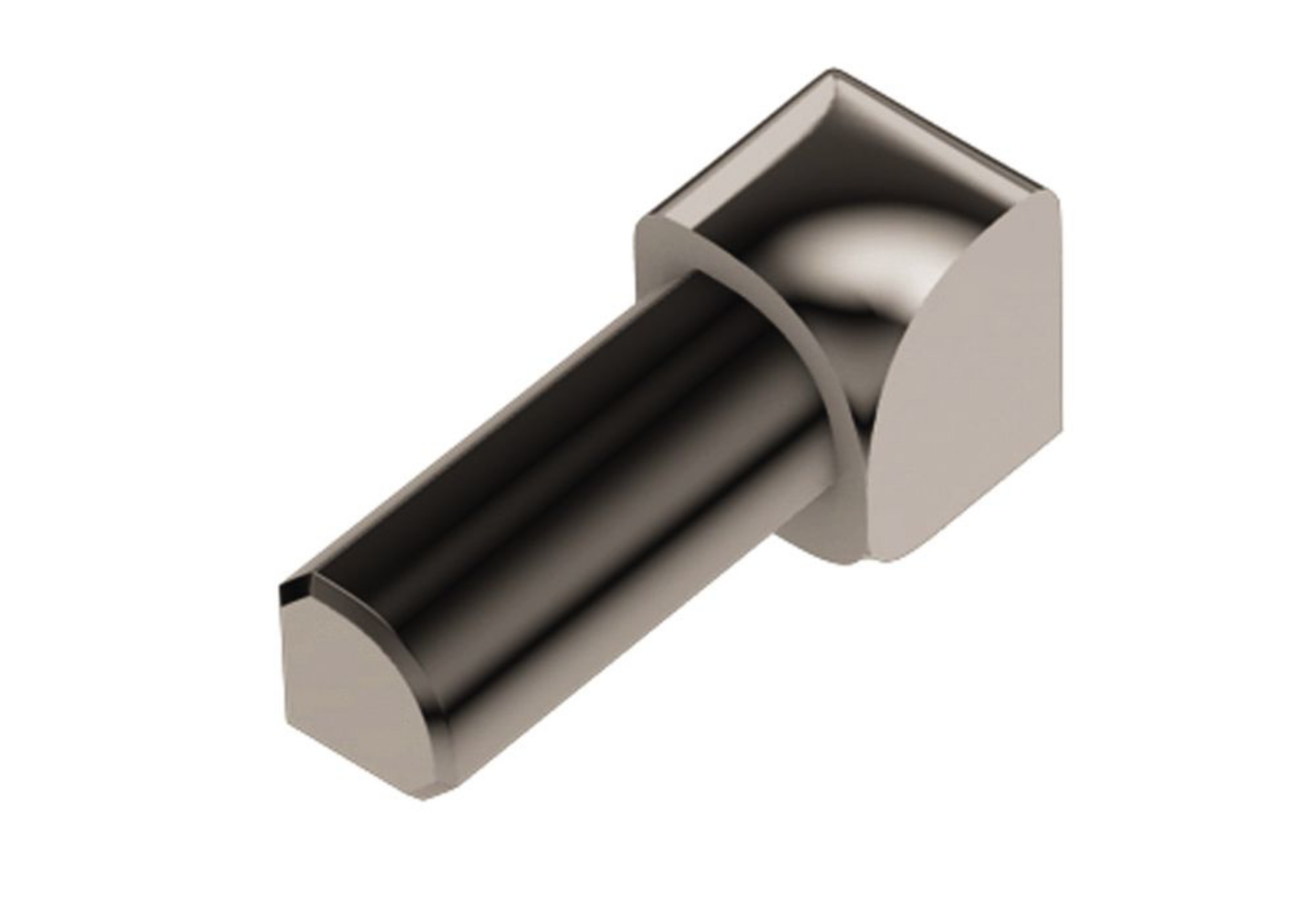 Schluter Rondec Coin Int 1/2" Alum Nickel Poli IV/RO125ATG