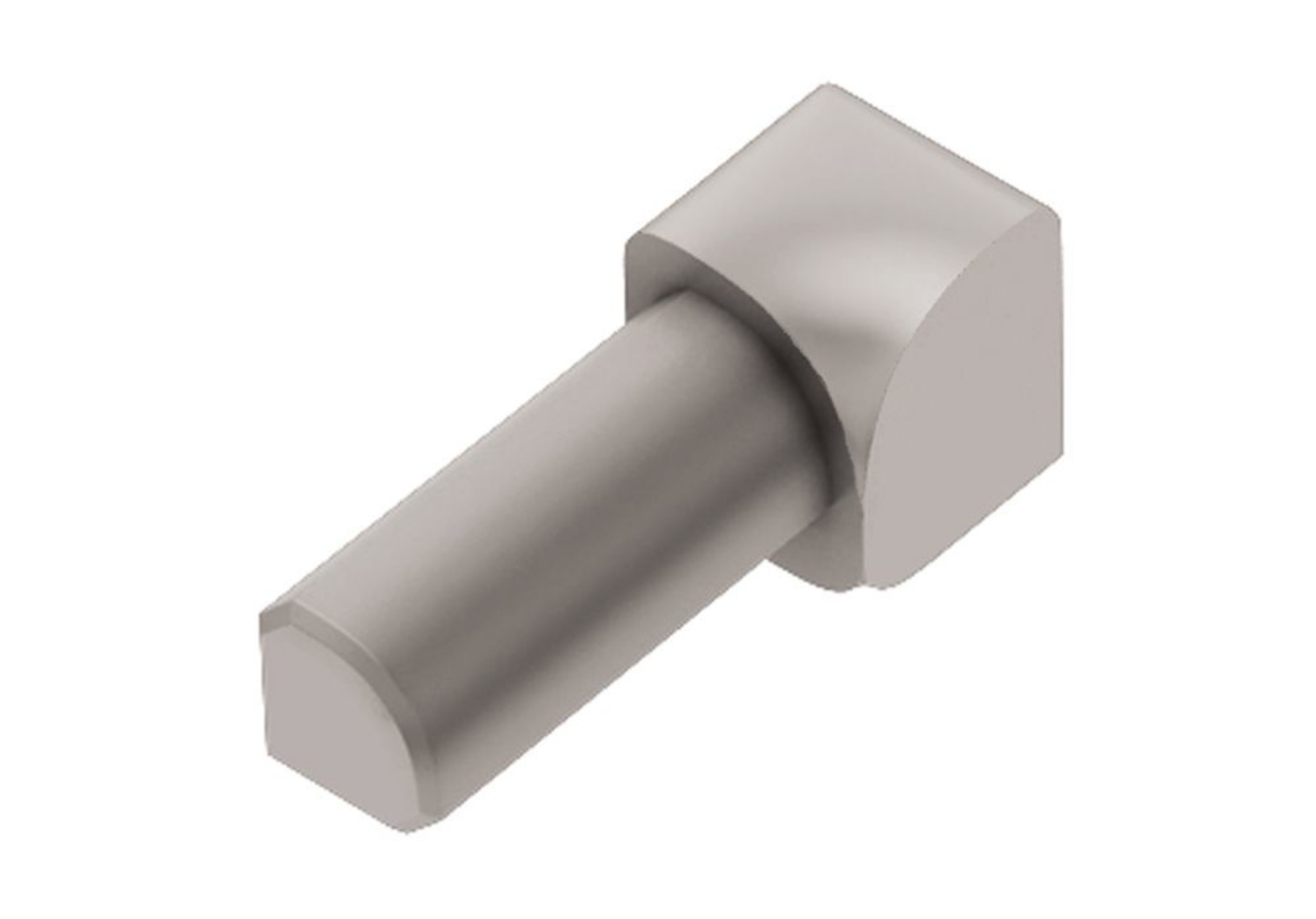 Schluter Rondec Coin Int 1/2" Alum Gris Clair ID/RO125HG