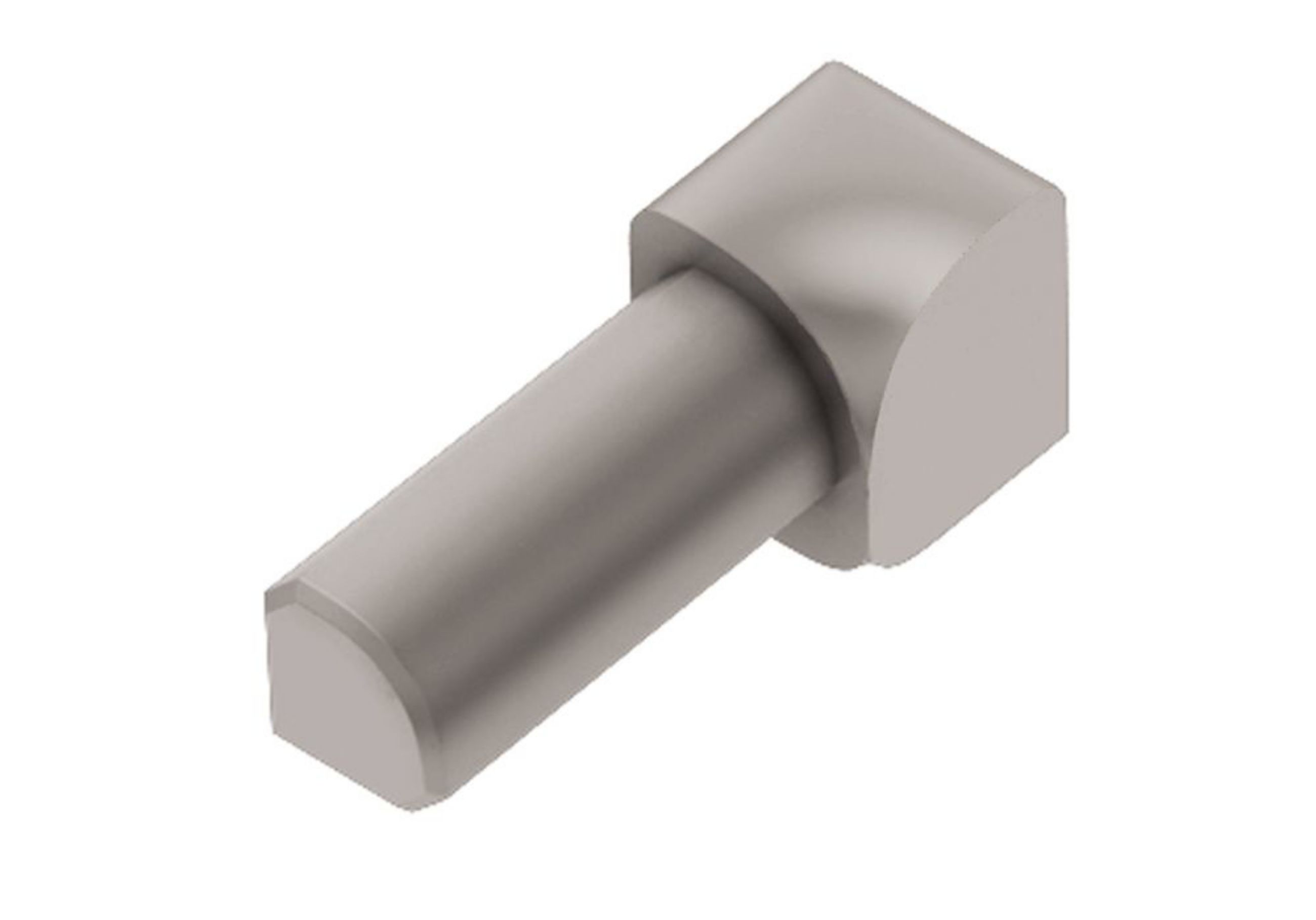 Schluter Rondec Coin Int 1/2" Alum Gris Classique ID/RO125PG