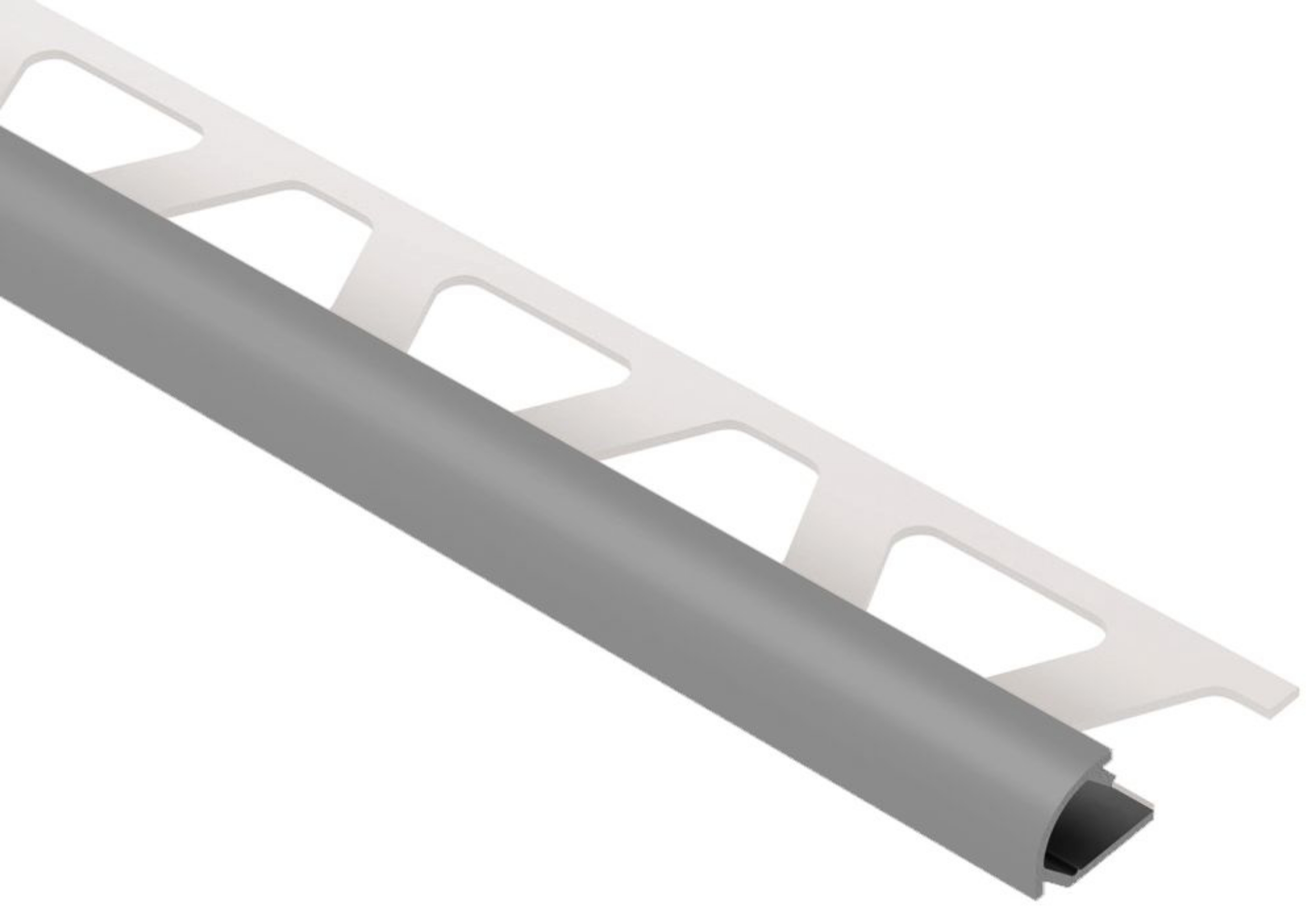Schluter Rondec Profilé Rond 1/2" Alum Gris Métal RO125GM