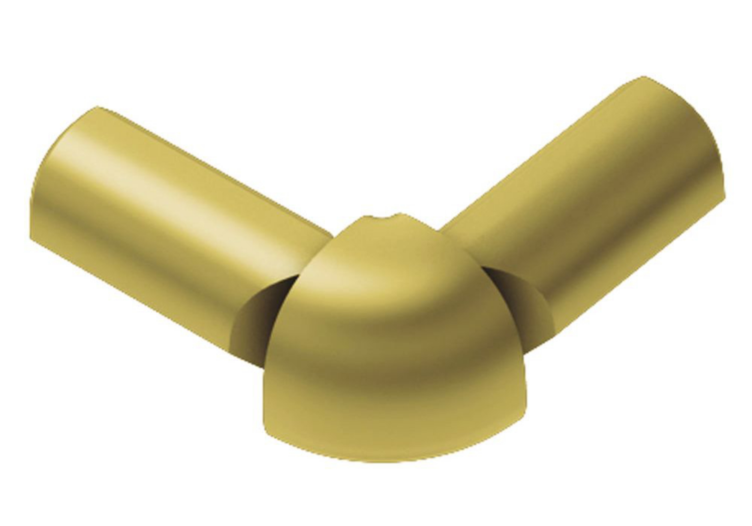 Schluter Rondec Coin Ext 2-Bouts 1/2" Alum Laiton Mat E2L/RO125AM