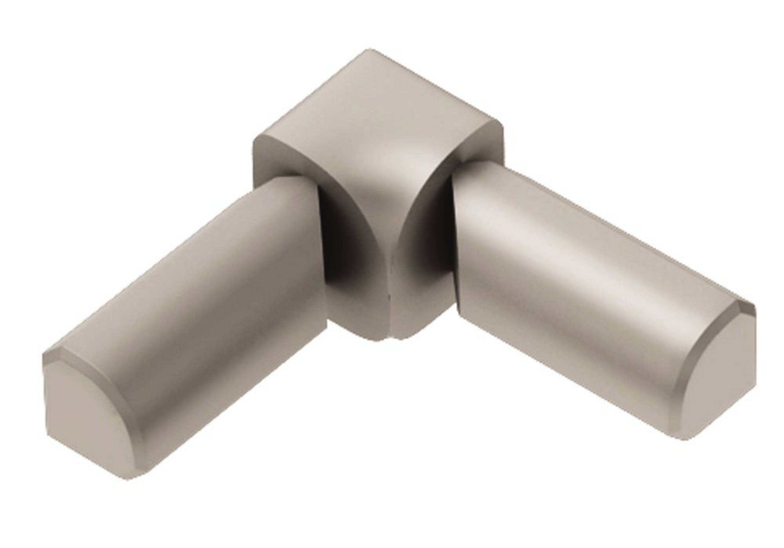 Schluter Rondec Coin Int 2-Bouts 1/2" Alum Nickel Mat I2L/RO125AT