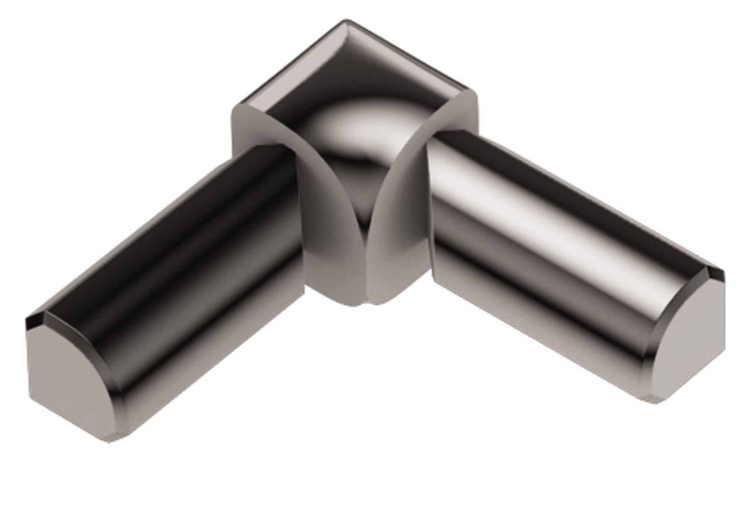 Schluter Rondec Coin Int 2-Bouts 1/2" Alum Chromé Poli I2L/RO125ACG