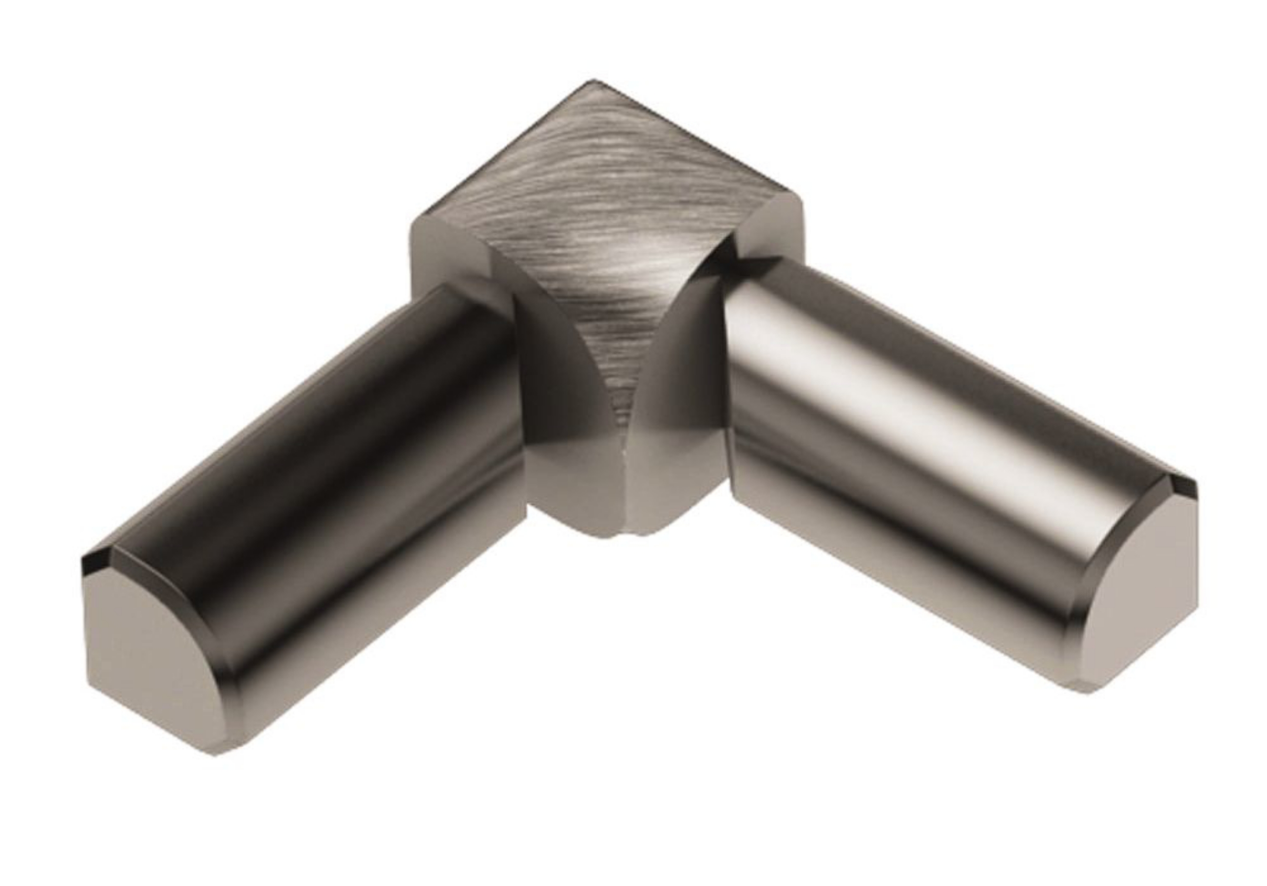 Schluter Rondec Coin Int 2-Bouts 1/2" Alum Nickel Brossé I2L/RO125ATGB