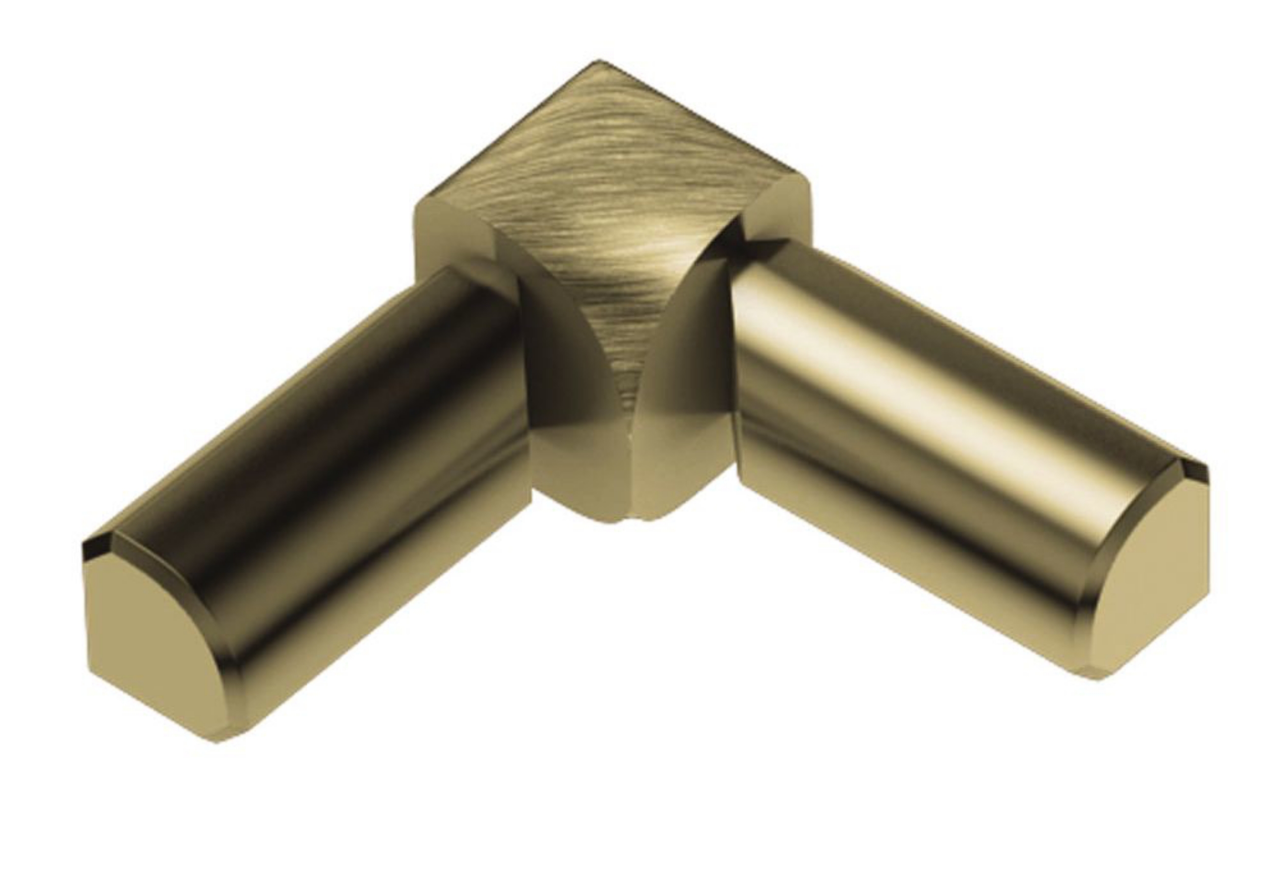 Schluter Rondec Coin Int 2-Bouts 1/2" Alum Laiton Brossé I2L/RO125AMGB