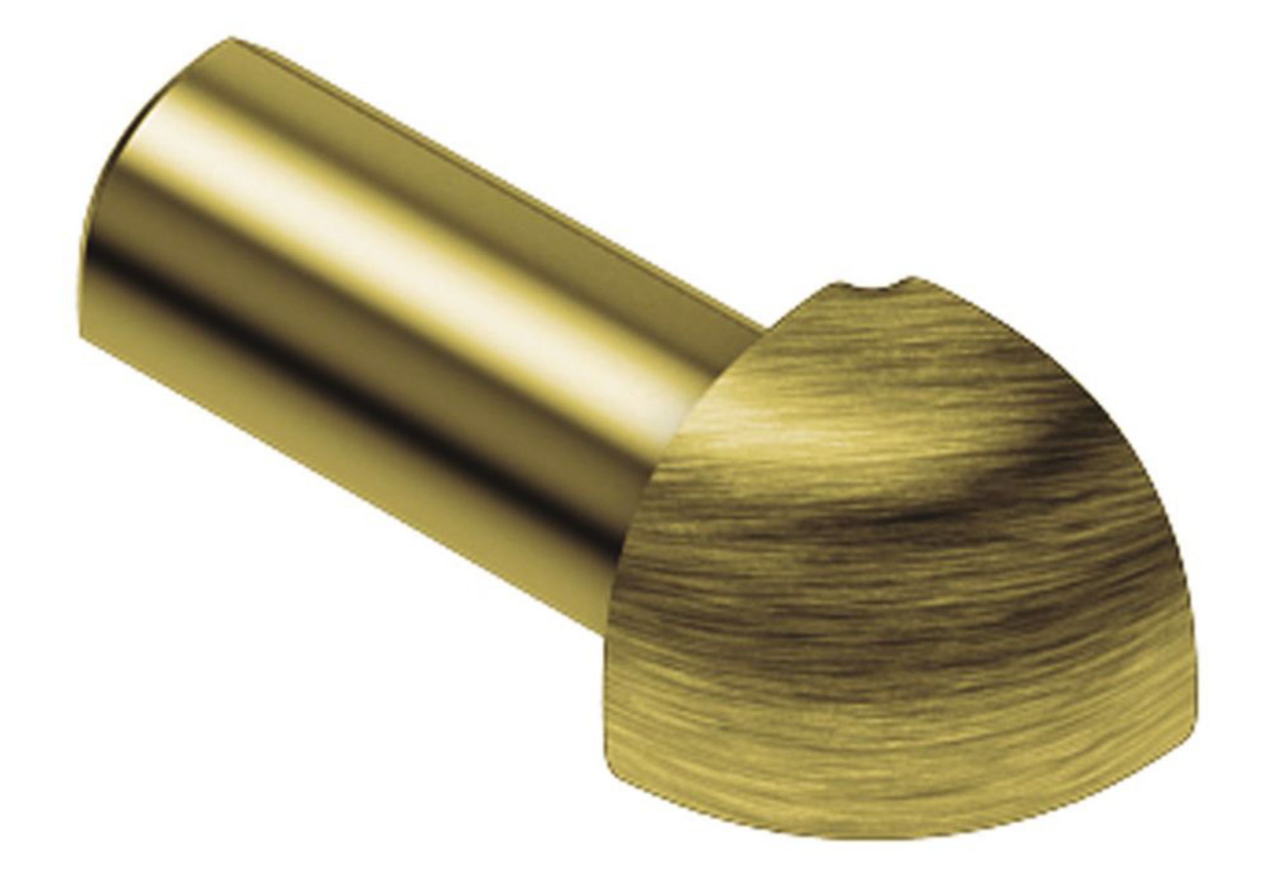 Schluter Rondec Coin Ext 3/8" Alum Laiton Brossé EV/RO100AMGB