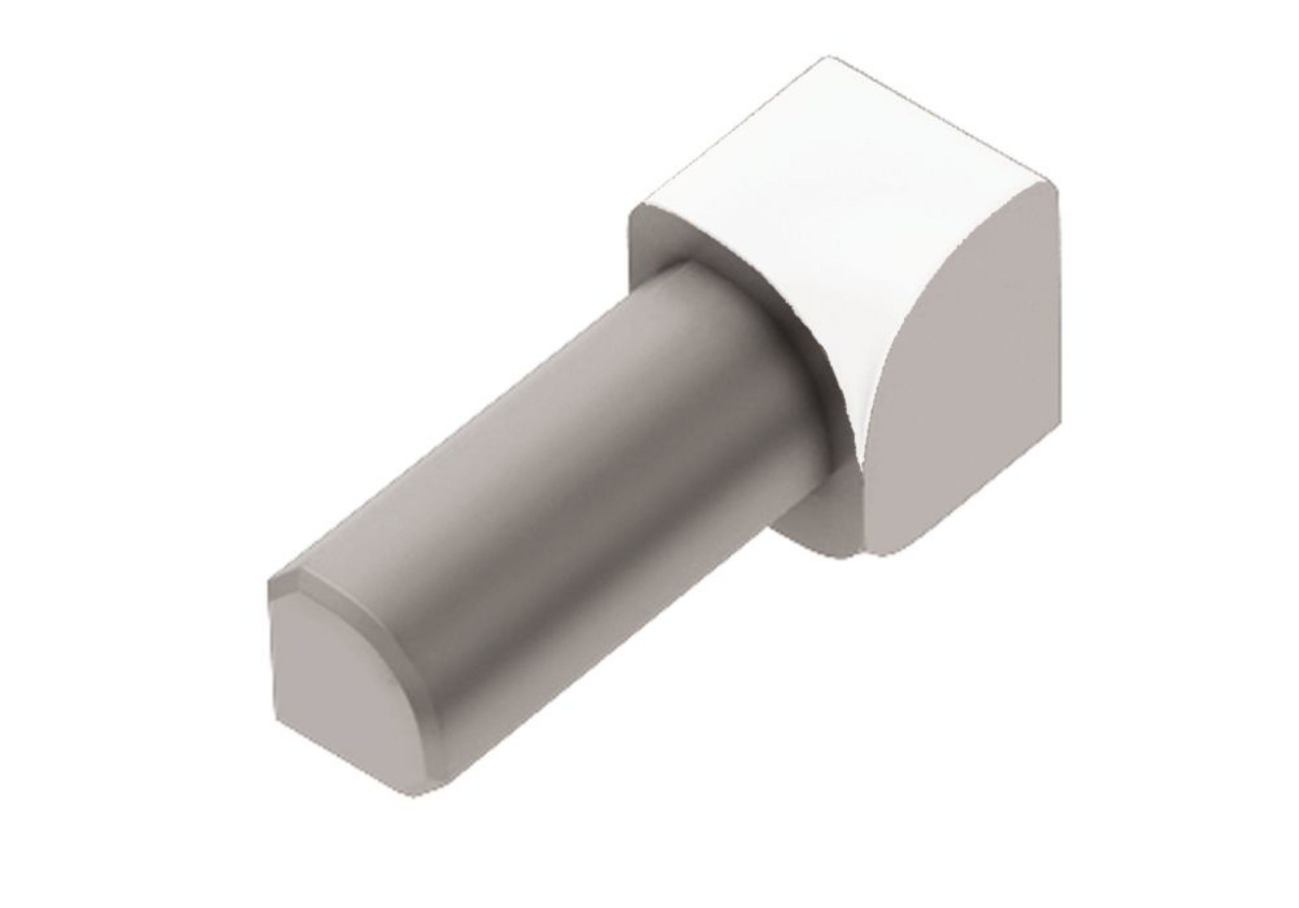 Schluter Rondec Coin Int 3/8" Alum Blanc Éclatant ID/RO100BW
