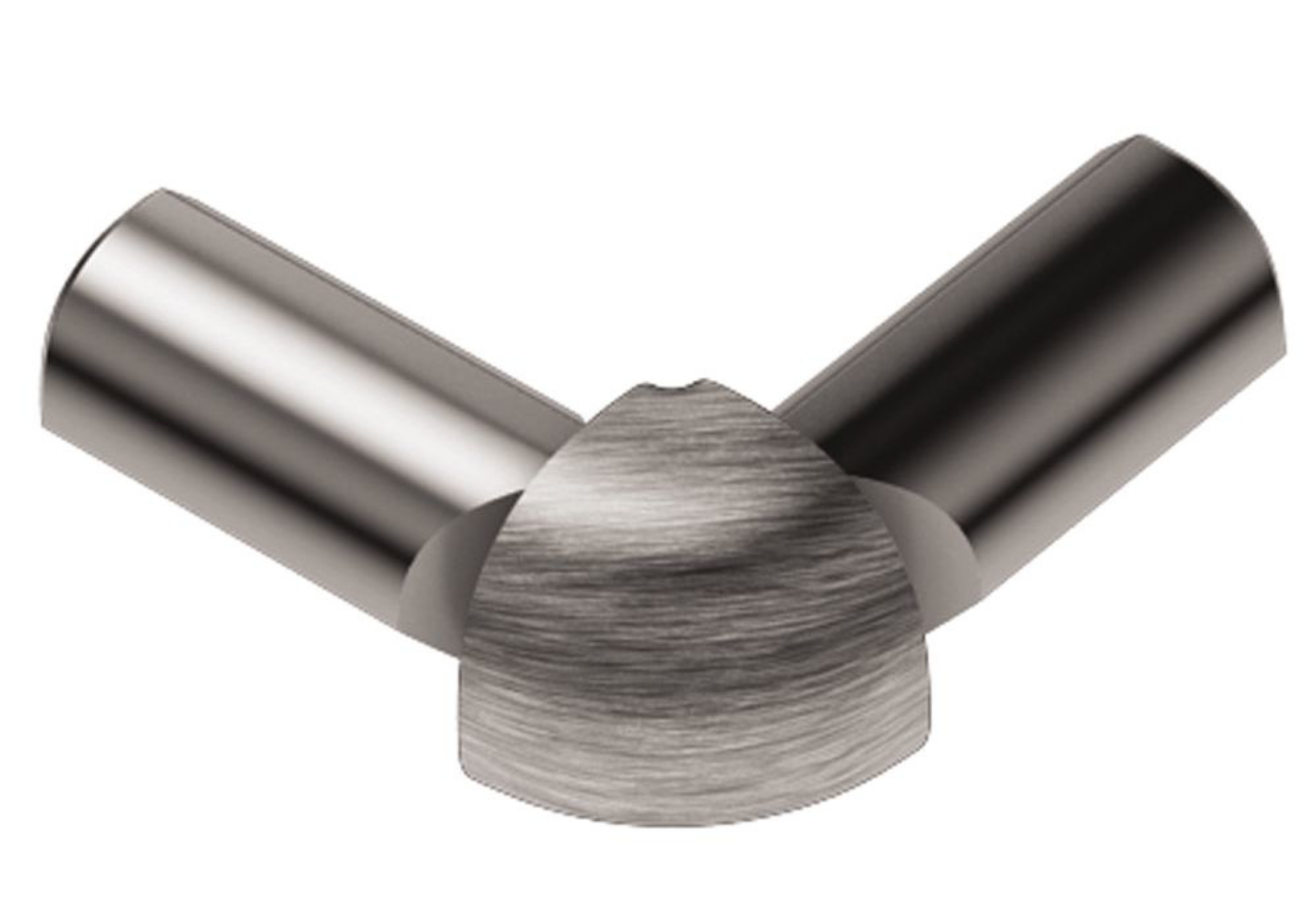 Schluter Rondec Coin Ext 2-Bouts 3/8" Alum Chromé Brossé E2L/RO100ACGB