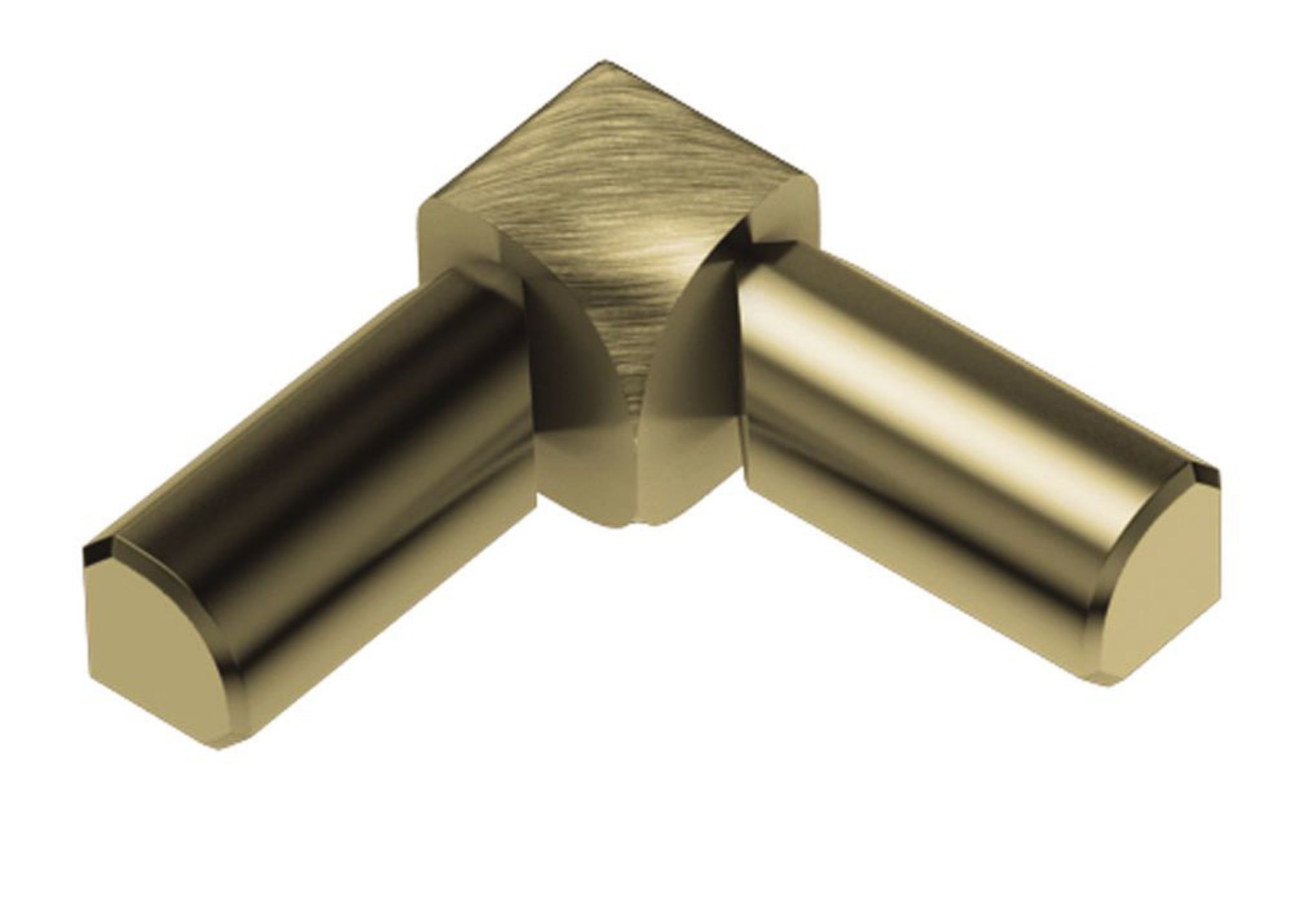 Schluter Rondec Coin Int 2-Bouts 3/8" Alum Laiton Brossé I2L/RO100AMGB