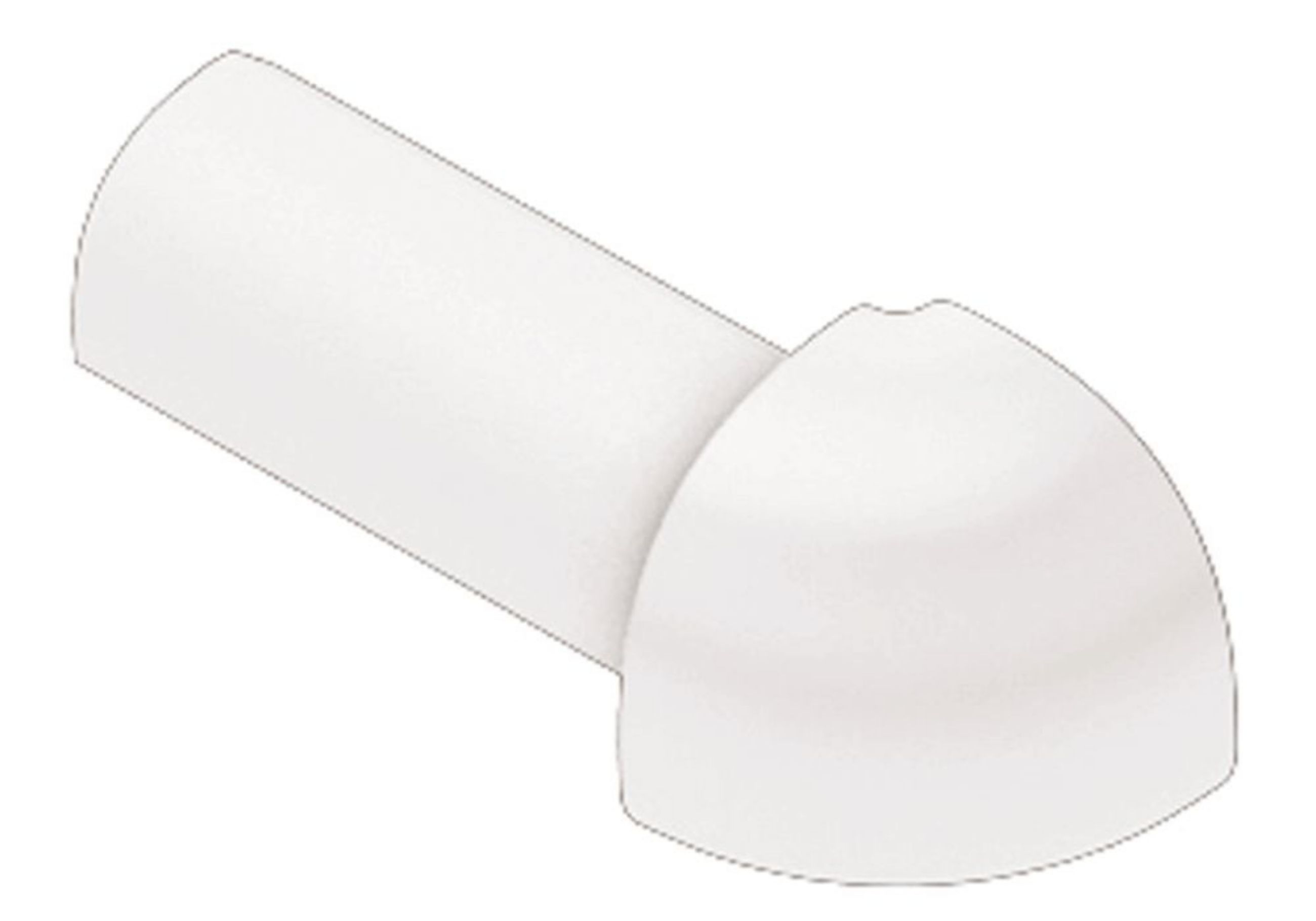 Schluter Rondec Coin Ext 1/4" Pvc Blanc Éclatant E/PRO60BW