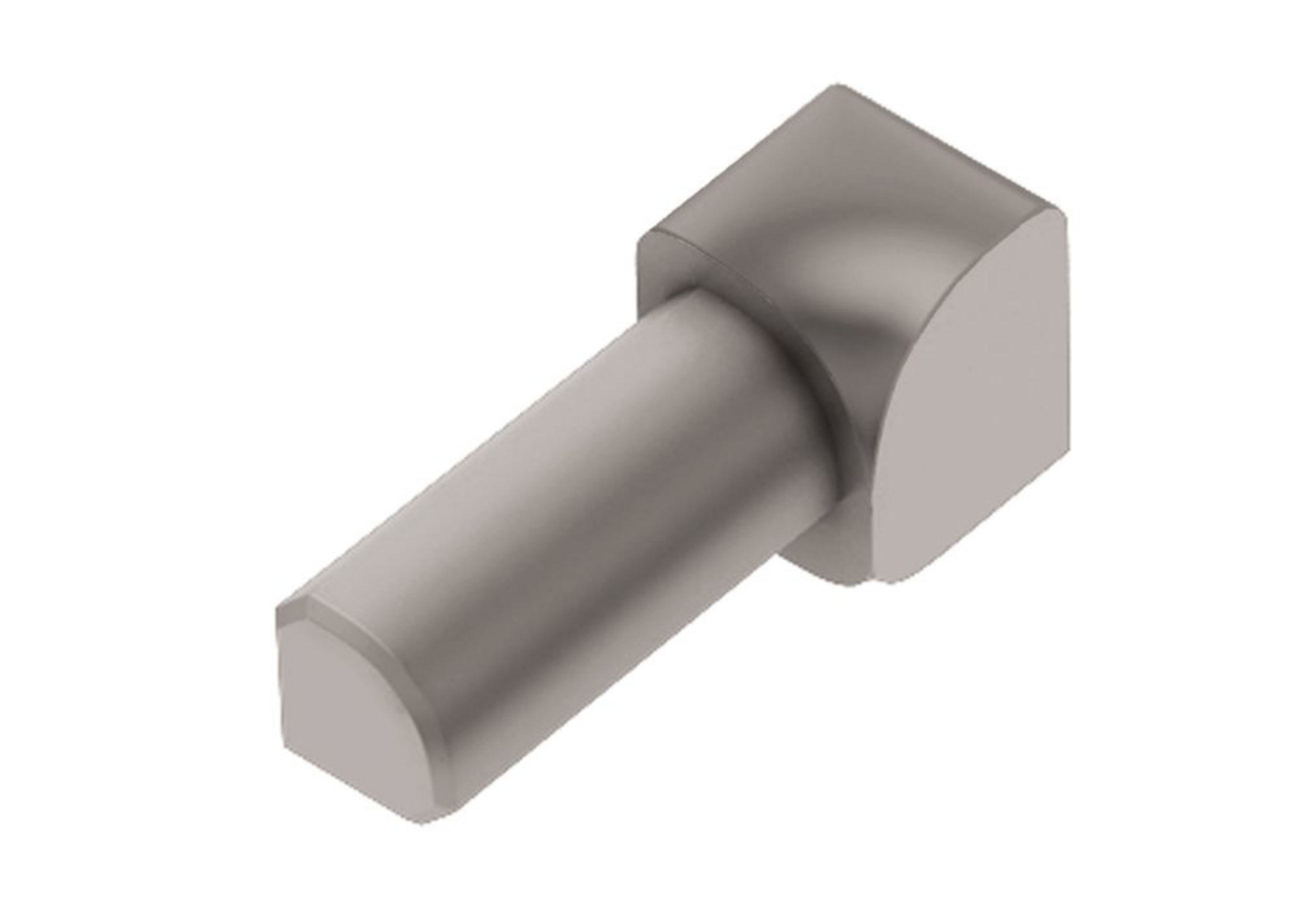 Schluter Rondec Coin Int 1/4" Alum Gris ID/RO60G