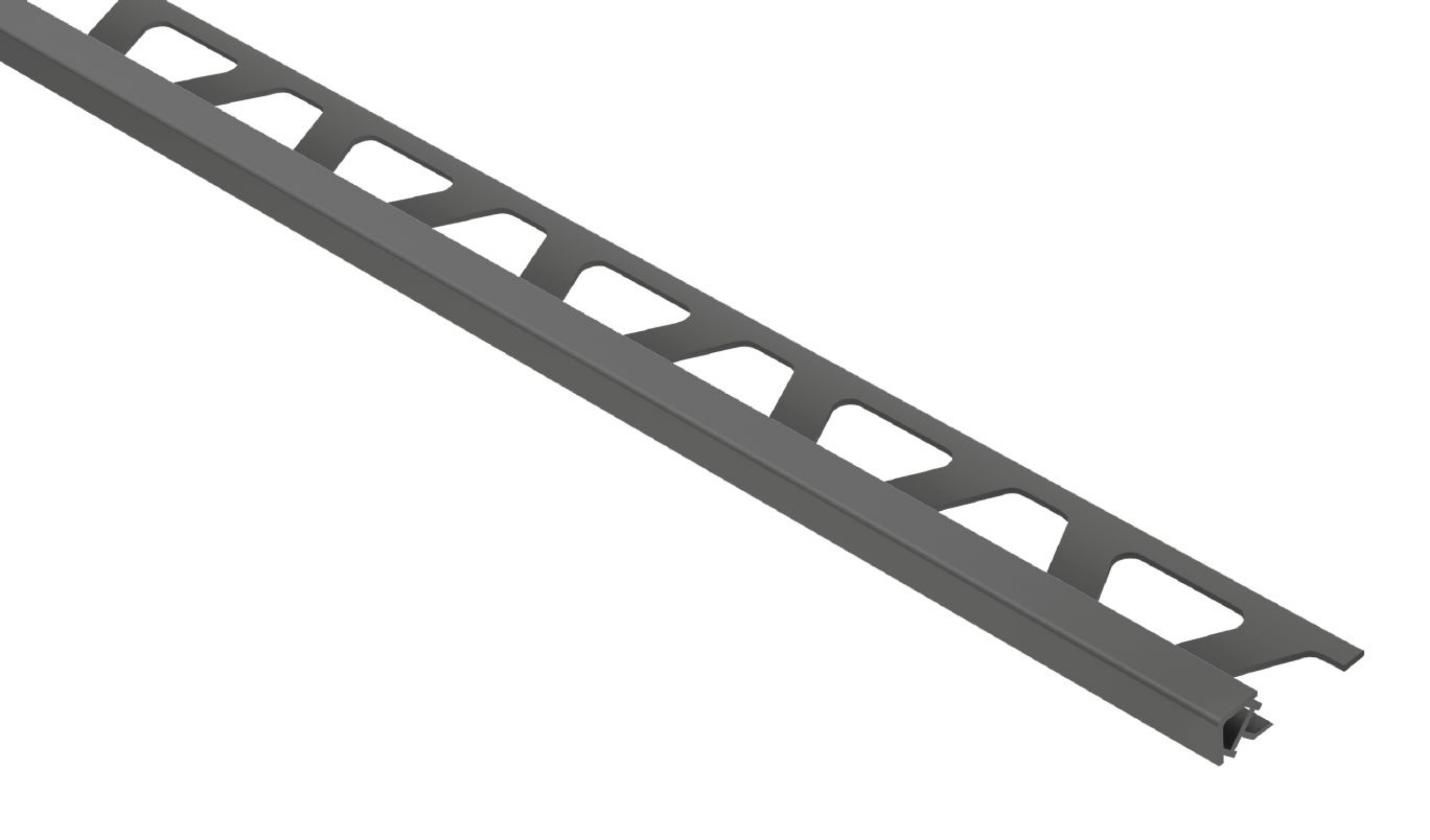 Schluter Quadec Profilé Carré 1/2" Pvc Gris PQ125G