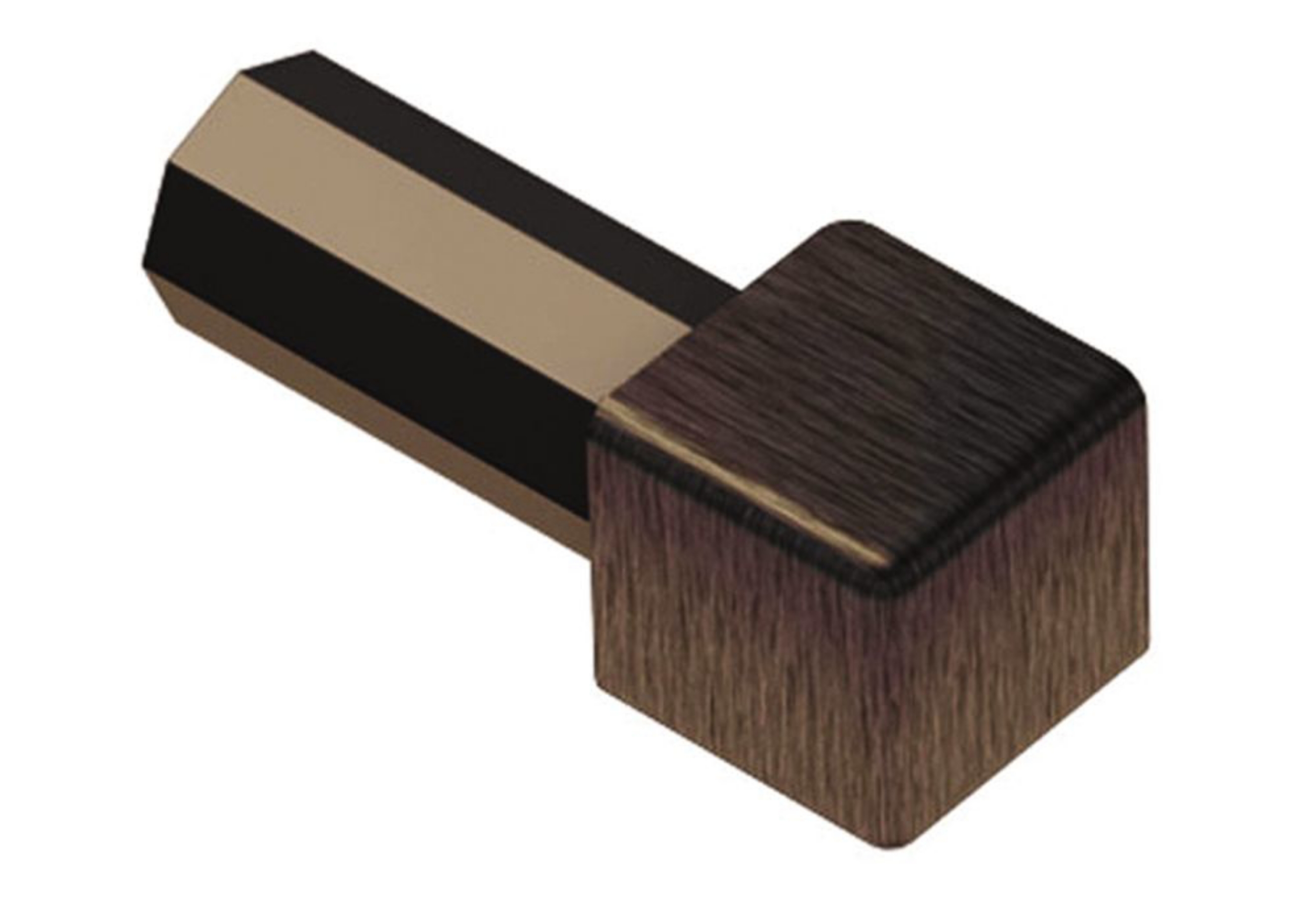 Schluter Quadec Coin Int/Ext 1/2" Alum Bronze Antq EV/Q125ABGB