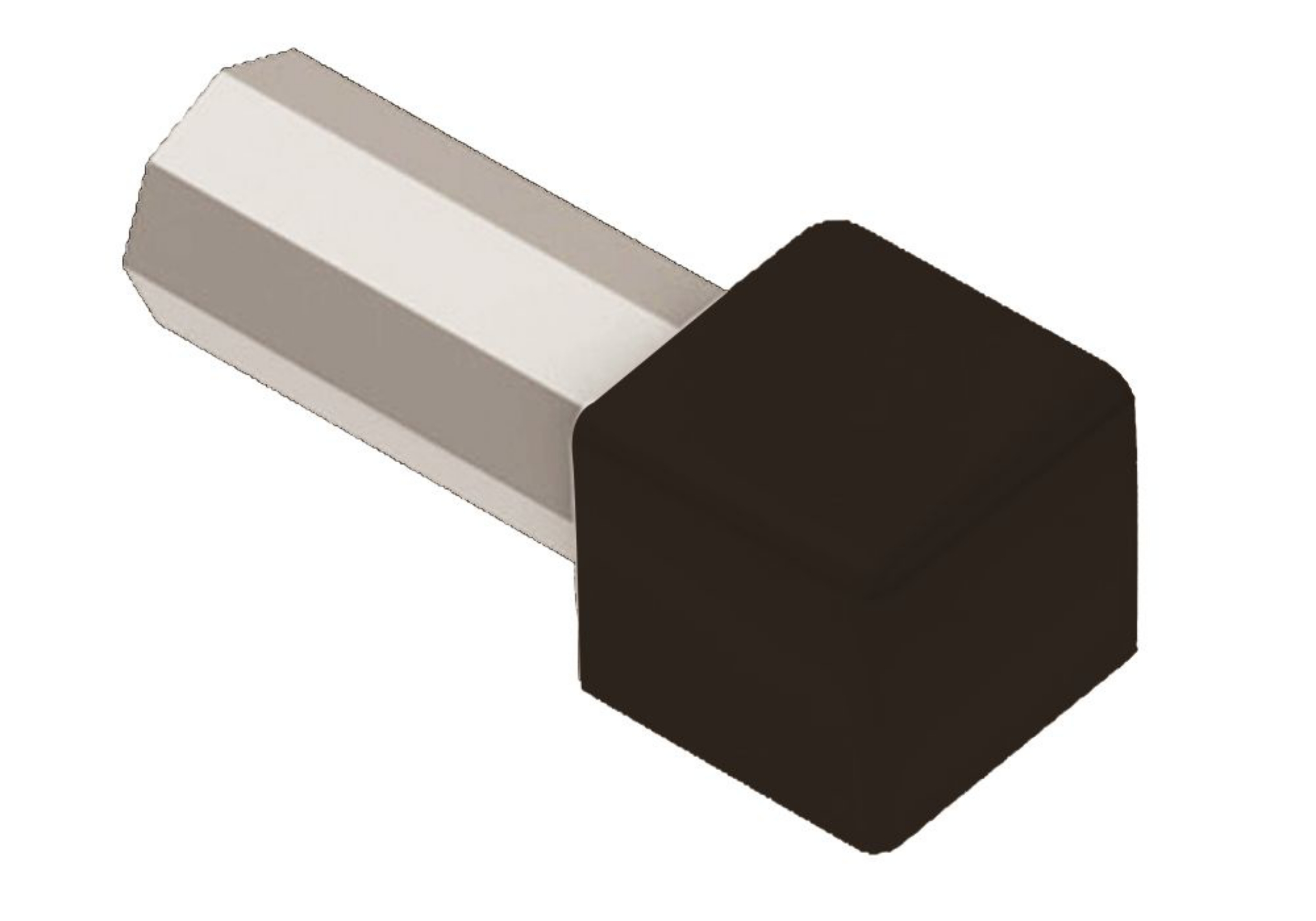 Schluter Quadec Coin Ext 7/16" Alum Brun Noir ED/Q110SB