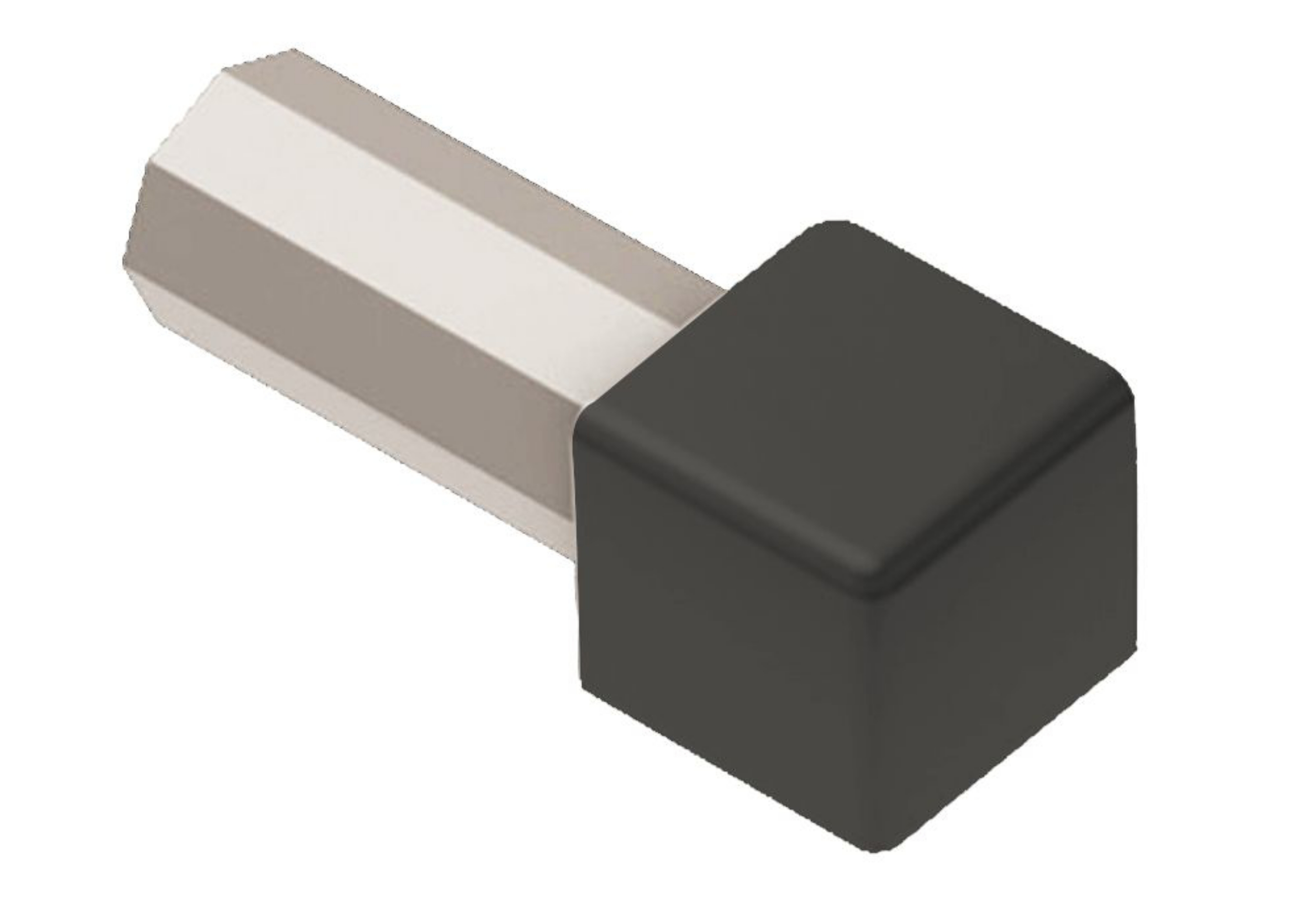 Schluter Quadec Coin Ext 5/16" Alum Gris Trafic ED/Q80VG