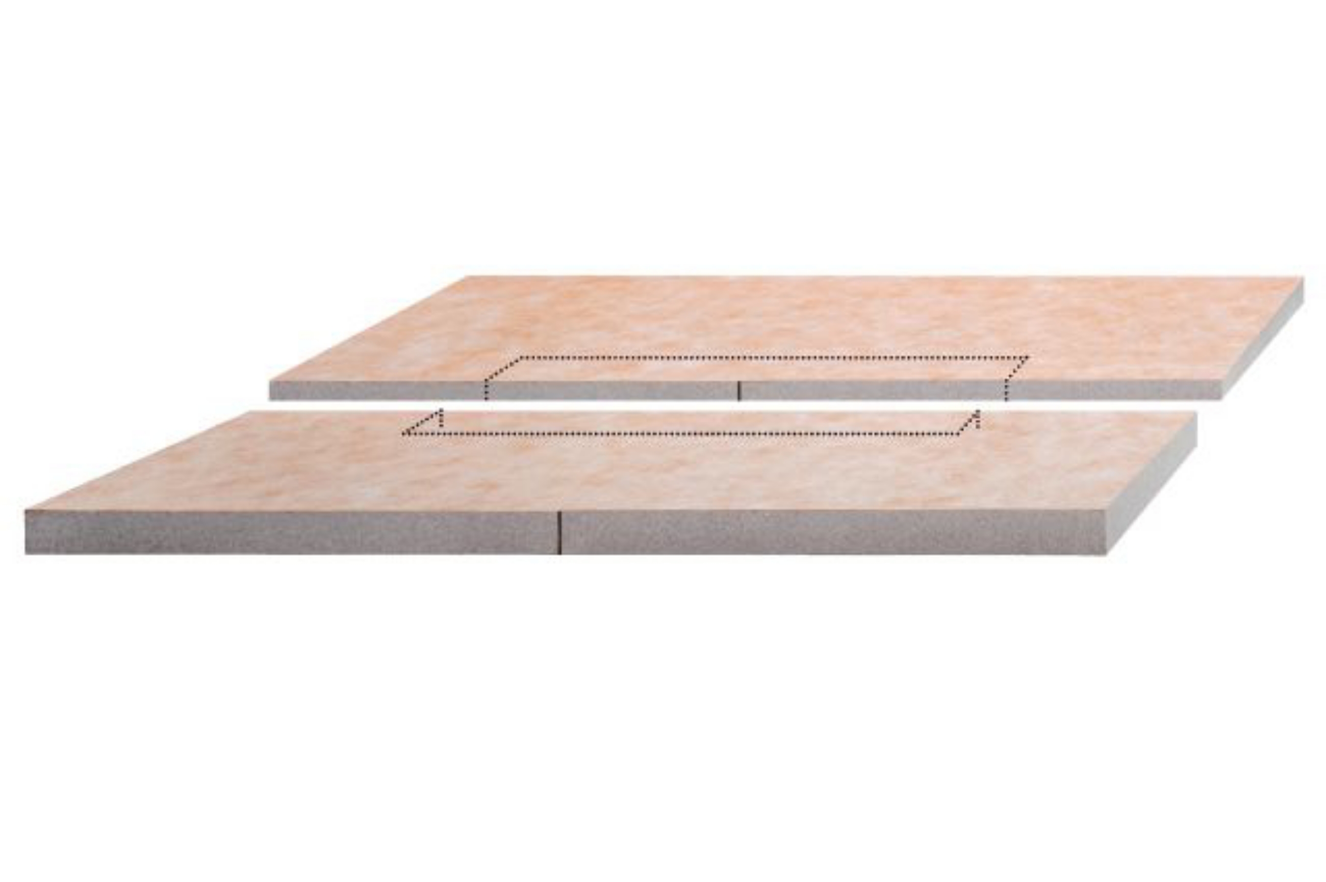 Schluter Kerdi-Shower-L Shower Tray w/ center drain KSL1400 55"x55" TRAY