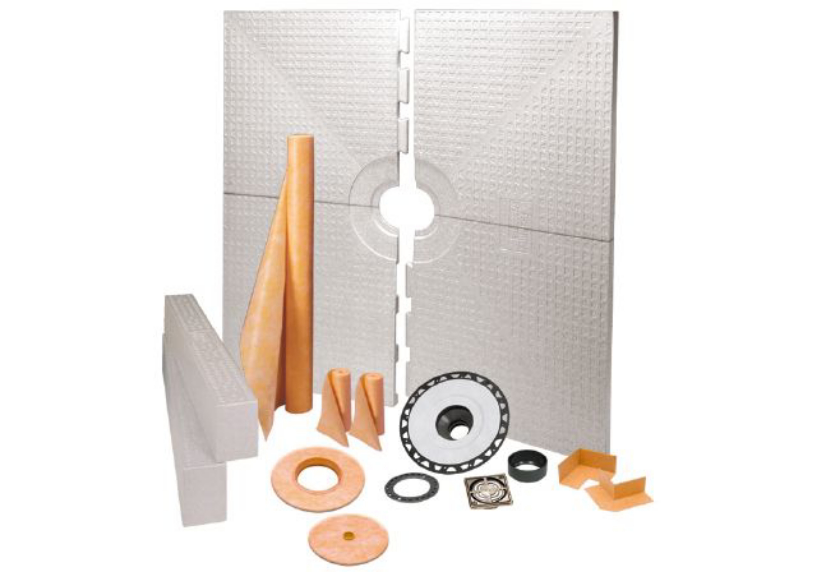 Schluter Kerdi-Shower-Kit 72"x72" Plateau KK183ABS ATGB Brushed Nickel