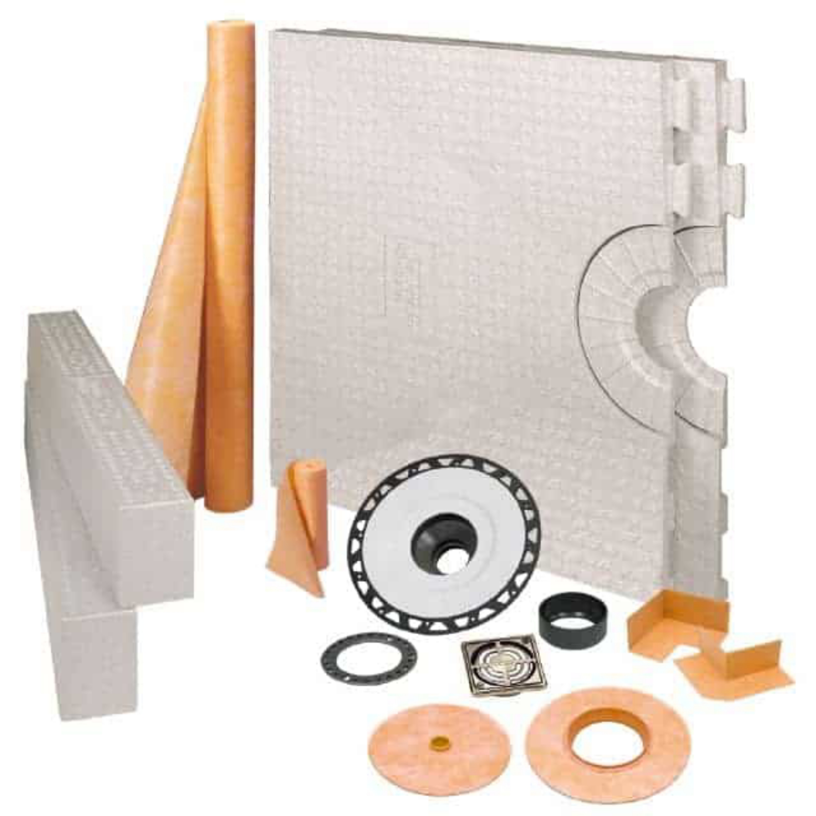 Schluter Kerdi-Shower-Kit 32"x60" Centered Tray KK81152ABSATGB Brush Nickel Anod. Alum.