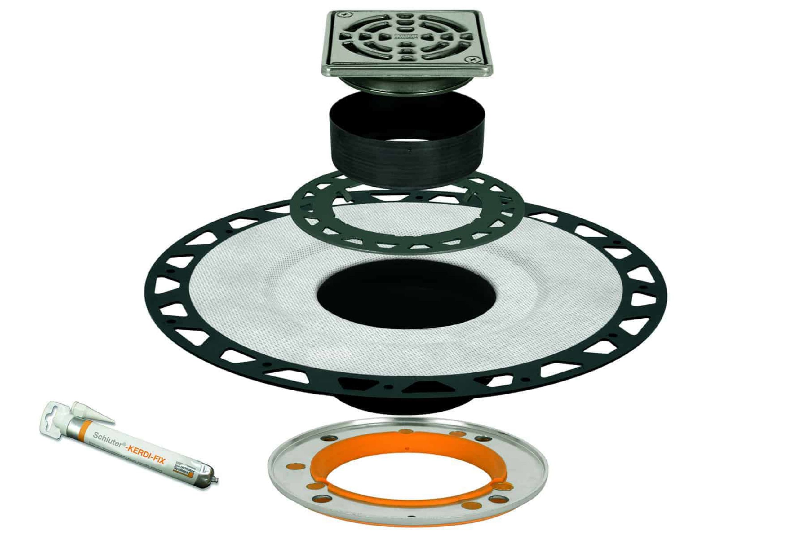 Schluter Kerdi-Drain Ensemble d Adapteur pour Drain de Plancher en ABS  KDA/ABS/E STAINLESS STEEL 
