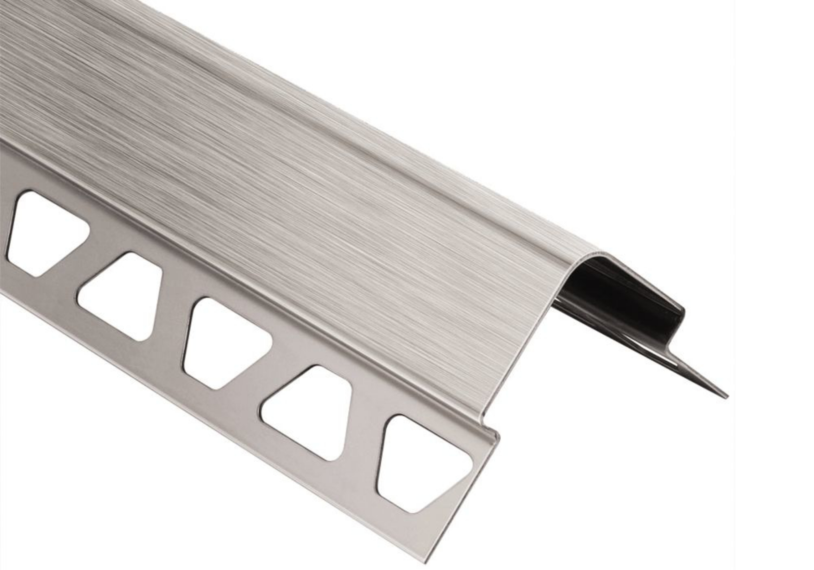 Schluter Eck-E W=1-15/32" H=5/16" Inox Brossé 9' 10" E37V2AEB80/300