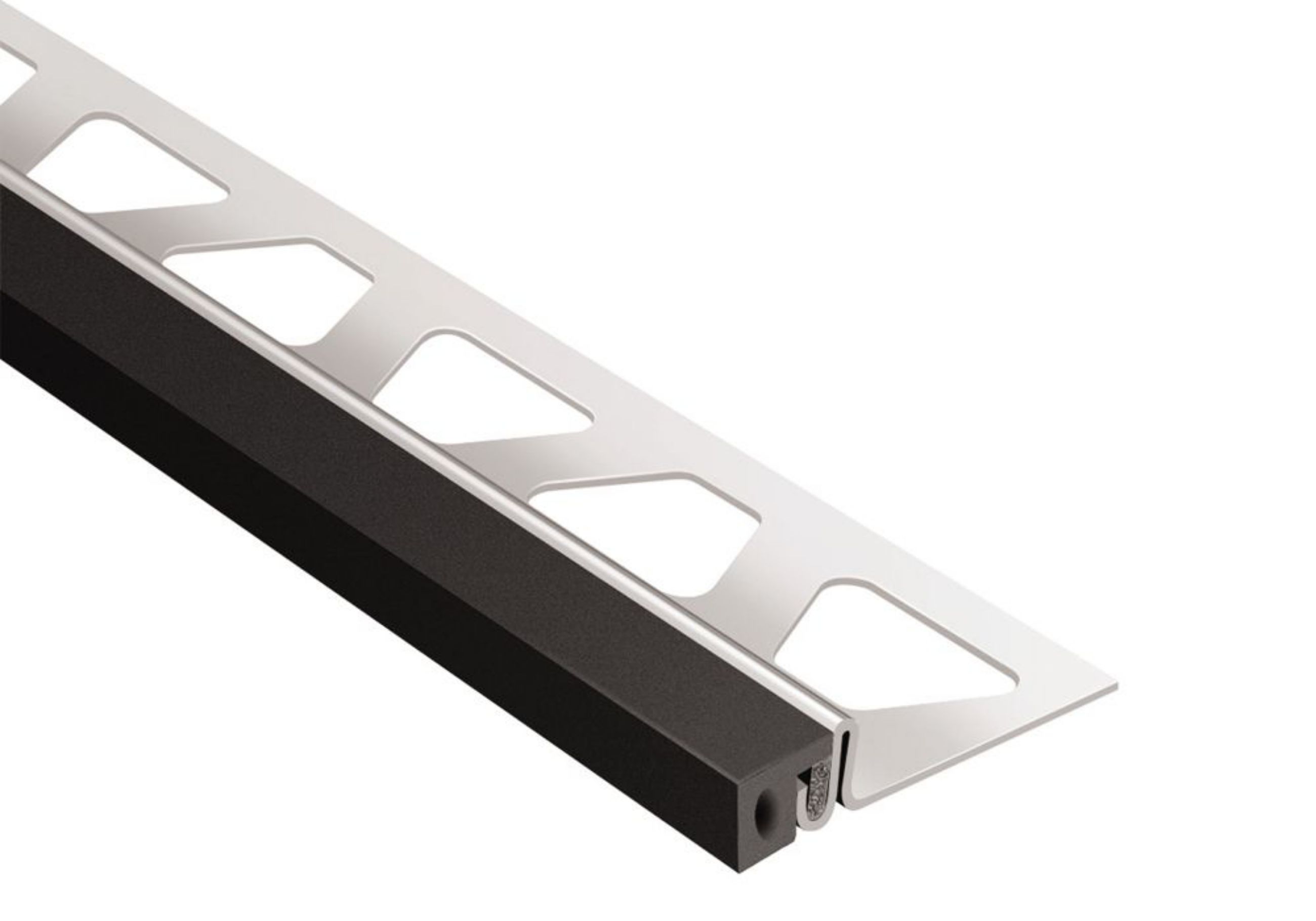 Schluter Dilex-Ksa 23/32" Inox / Joint 3/8" Noir EKSA185GS