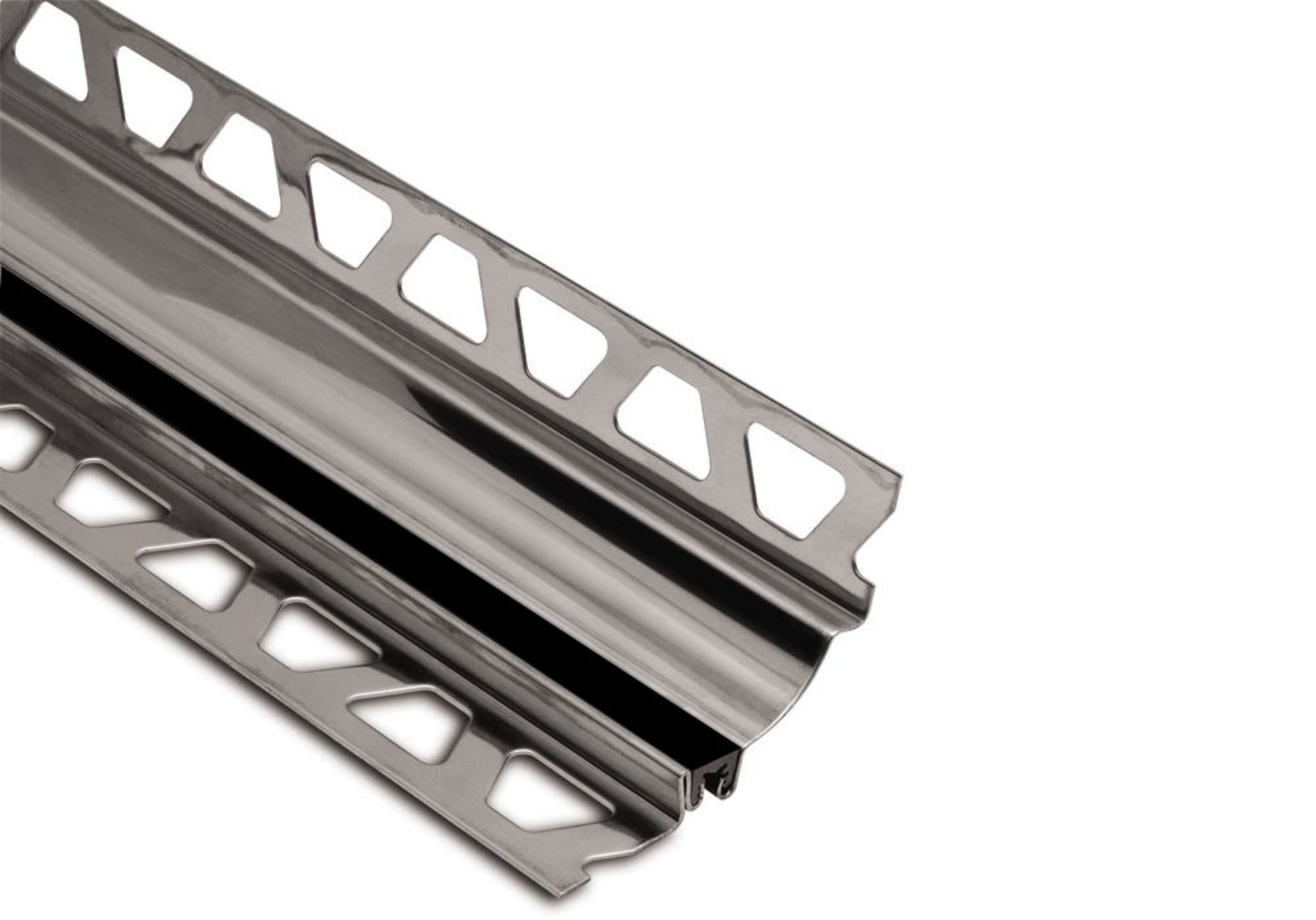 Schluter Dilex-Hks 23/32"x11/32" Inox / Noir HKSV2AU18/O9GS