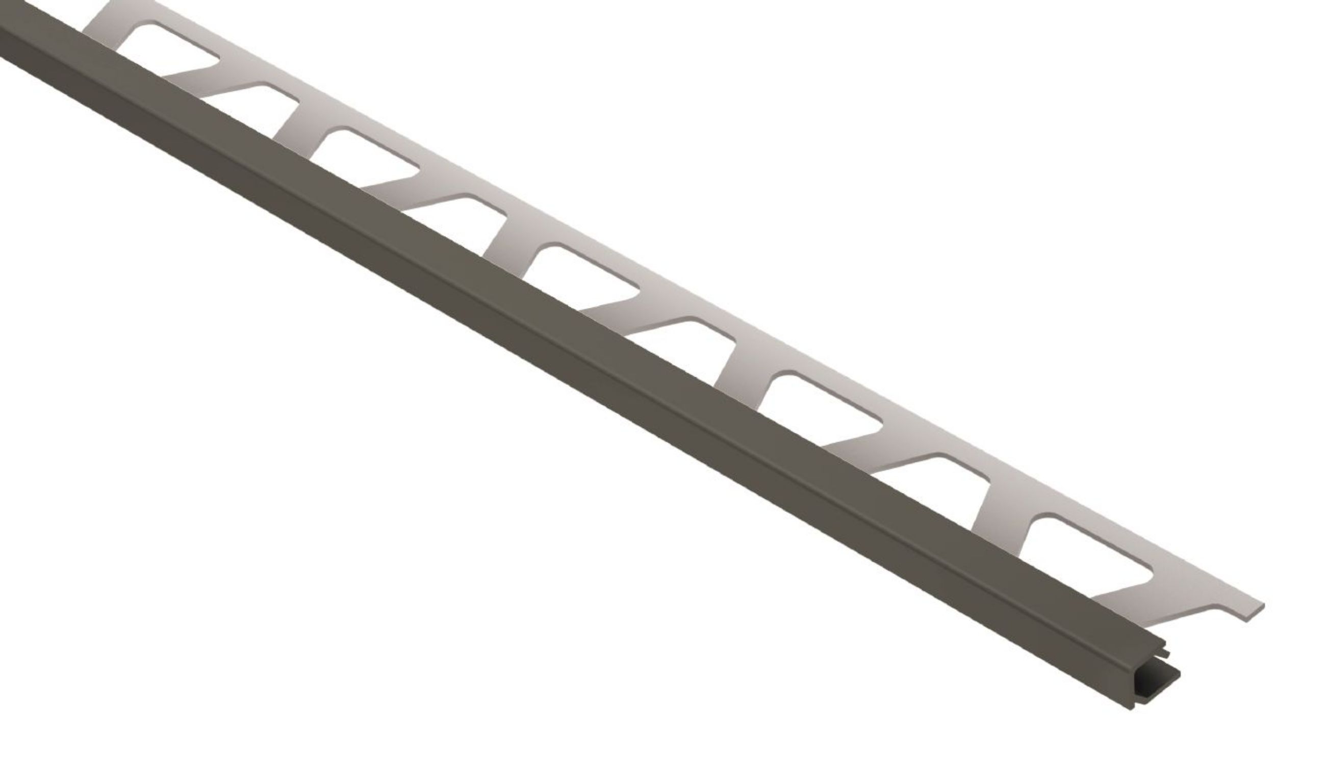 Schluter Quadec Profilé Carré  3/8" Alum Gris Quartz Q100QG