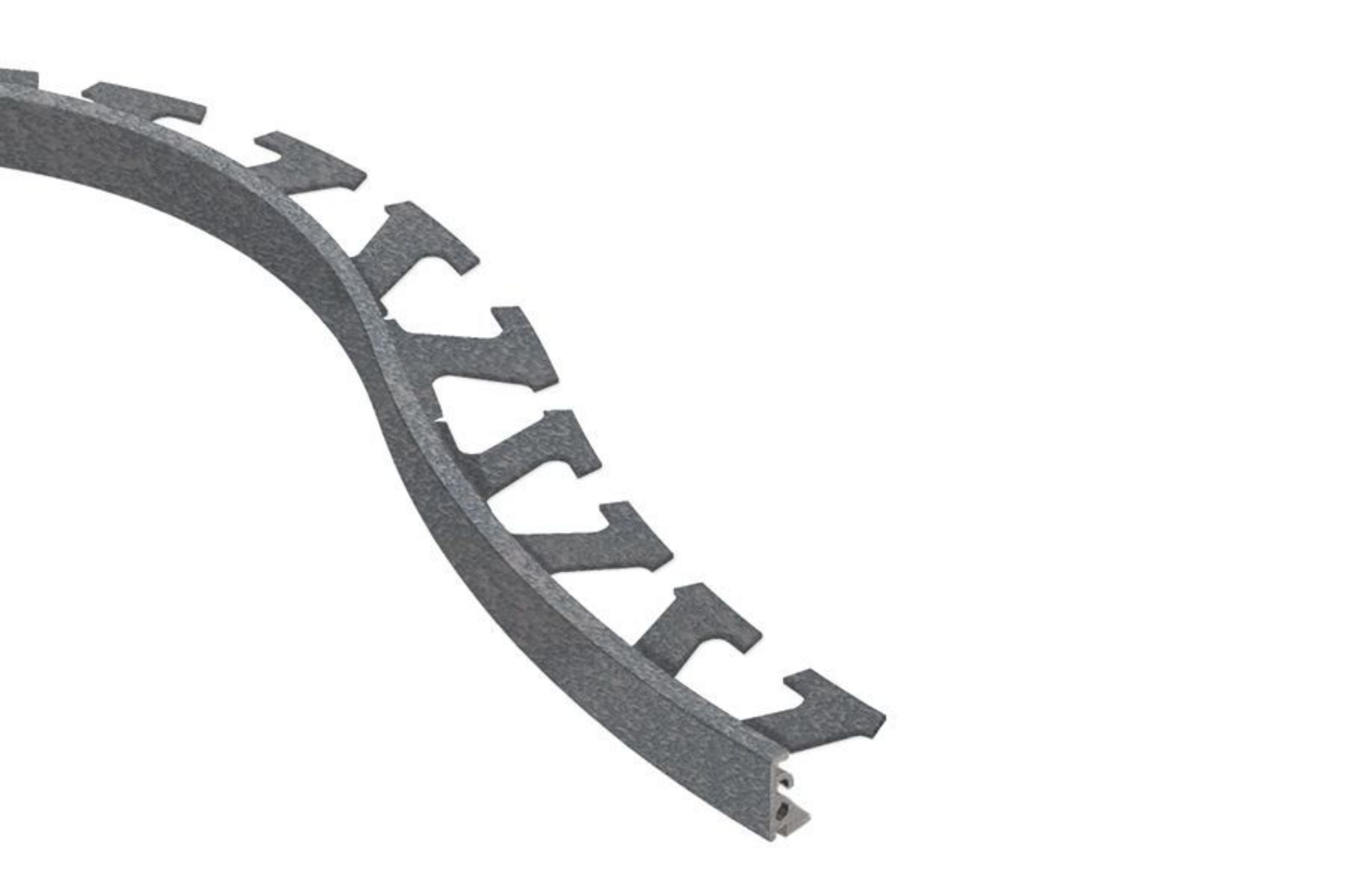 Schluter Jolly-Radius Profilé 5/16" Alum Anthracite Clair 10' R/J80TSLA/300