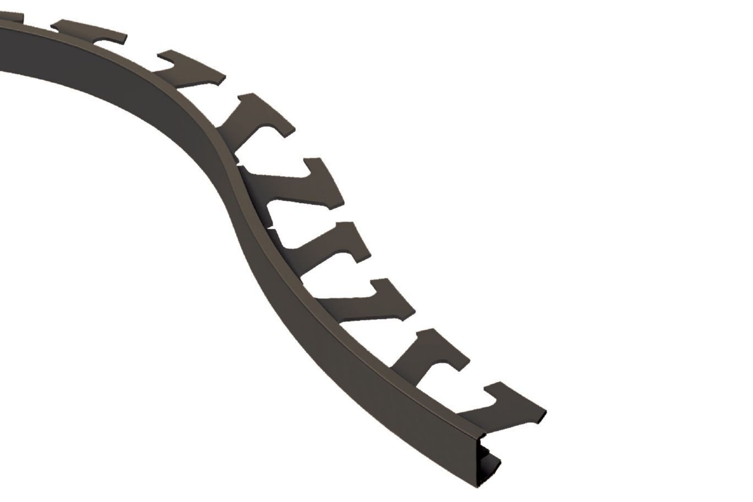 Schluter Jolly-Radius Profilé 7/16" Alum Brun Noir R/J110SB