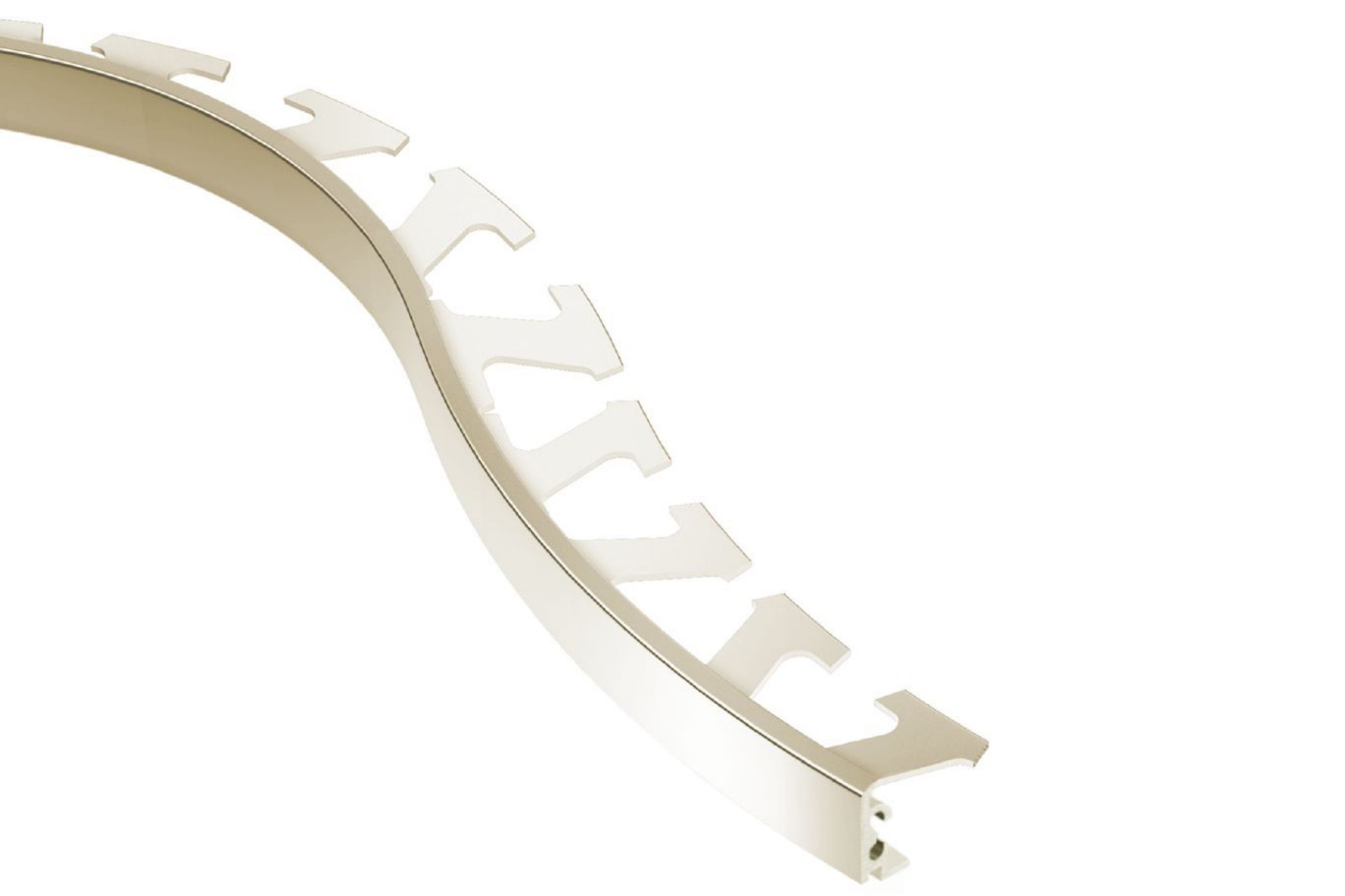 Schluter Jolly-Radius Profilé 3/8" Alum Nickel Poli R/J100ATG