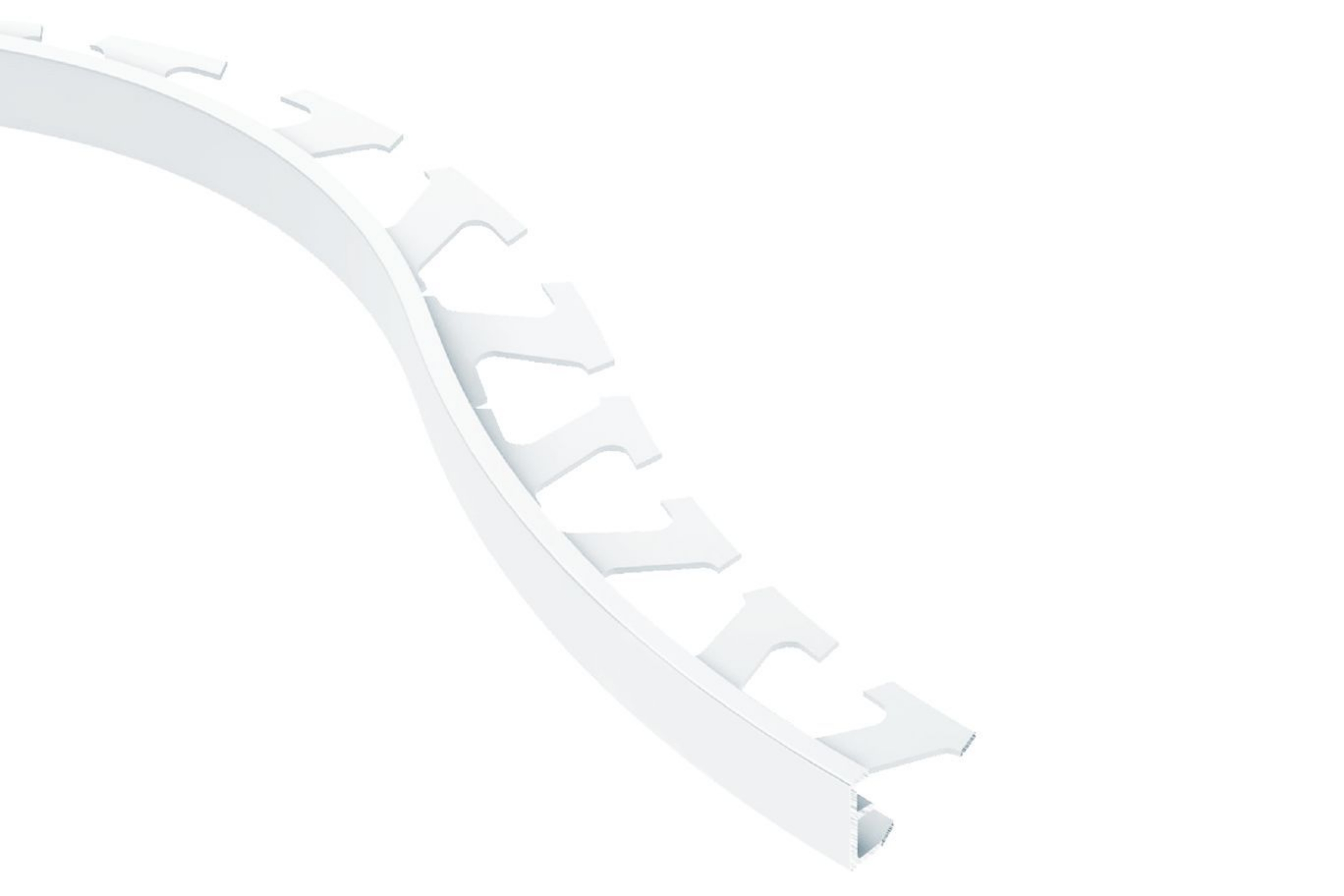 Schluter Jolly-Radius Profilé 3/8" Alum Blanc Éclatant R/J100BW