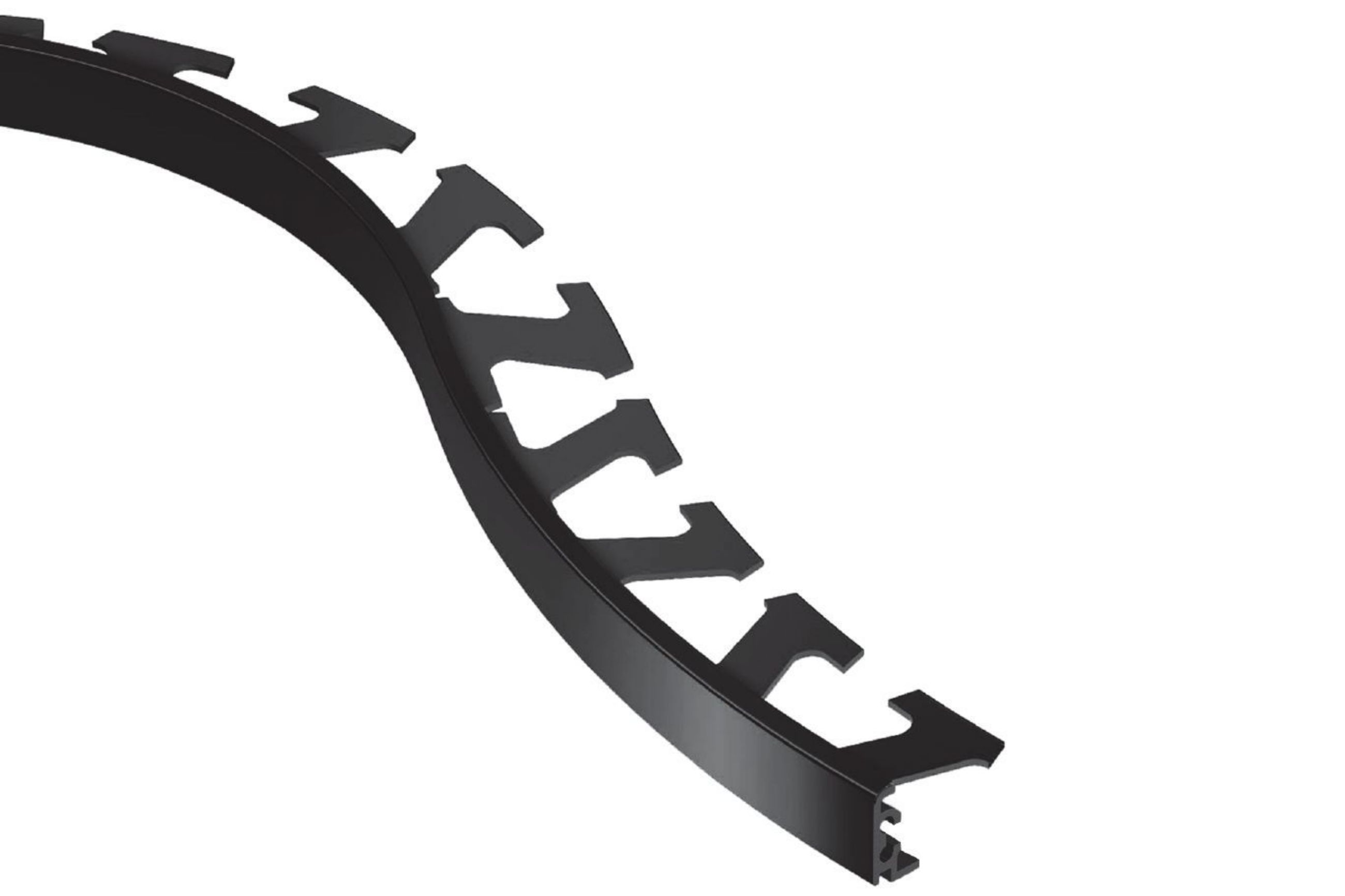 Schluter Jolly-Radius Profilé 3/8" Alum Noir Bril R/J100AGSG