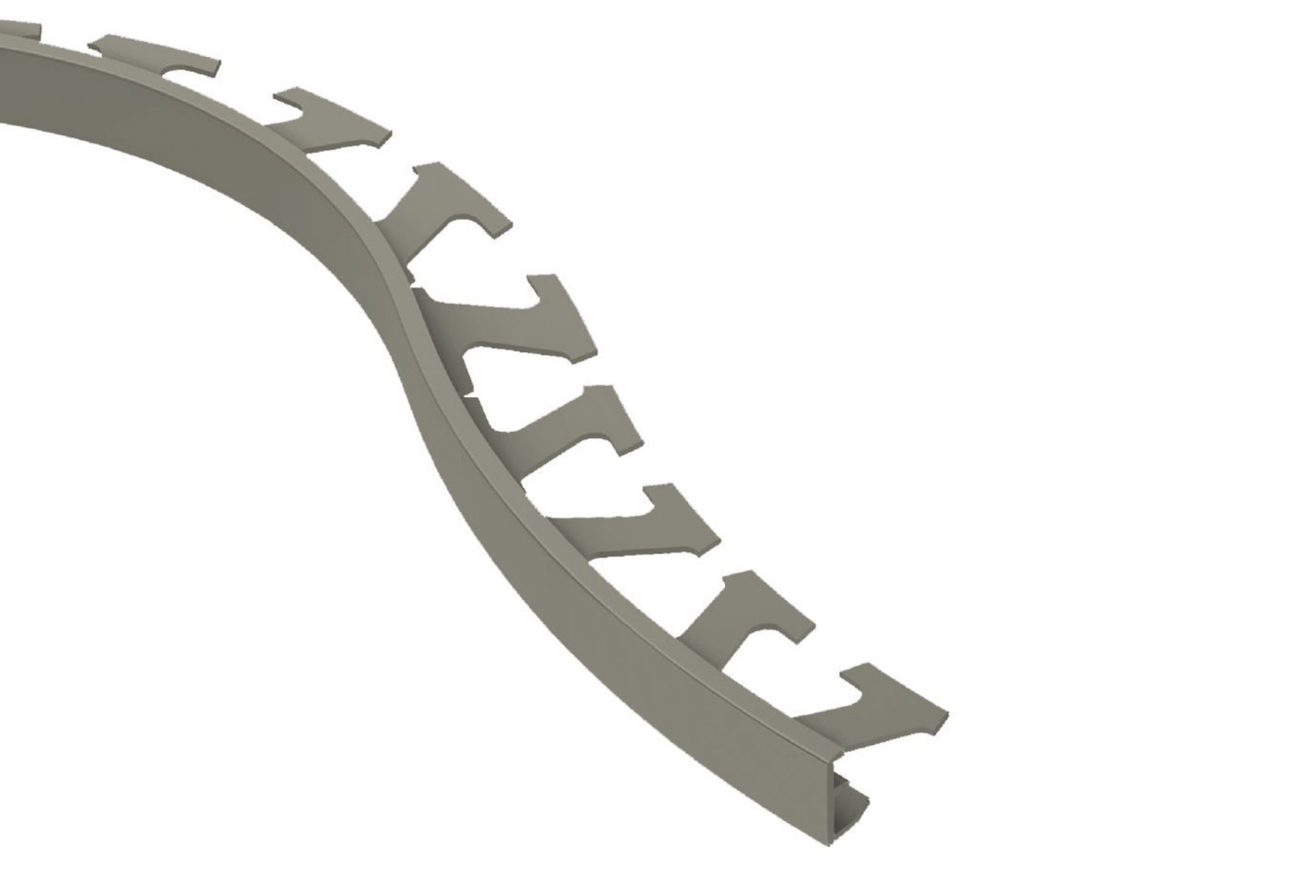 Schluter Jolly-Radius Profilé 5/16" Alum Gris R/J80G
