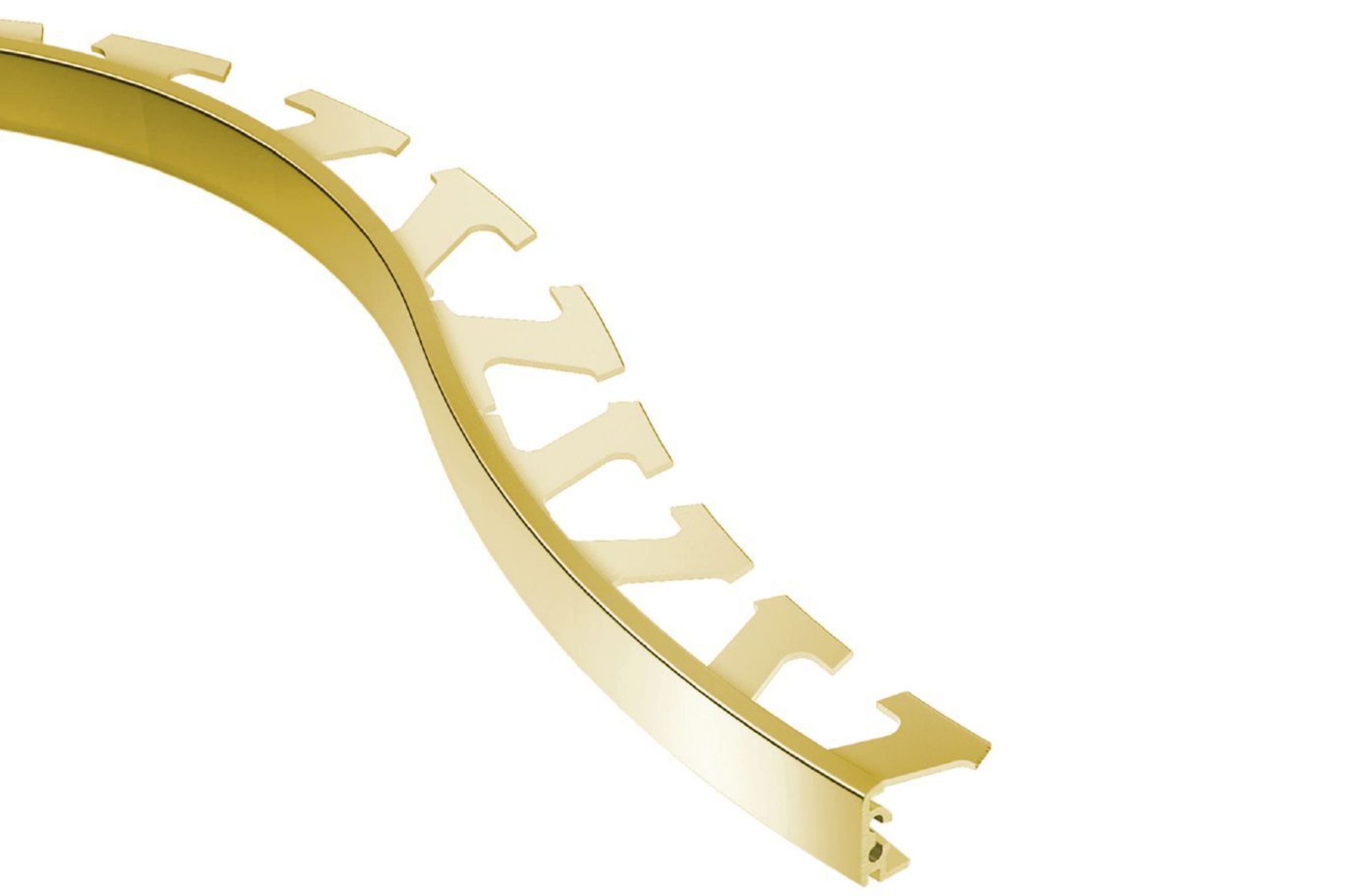Schluter Jolly-Radius Profilé 1/4" Alum Laiton Poli R/J60AMG