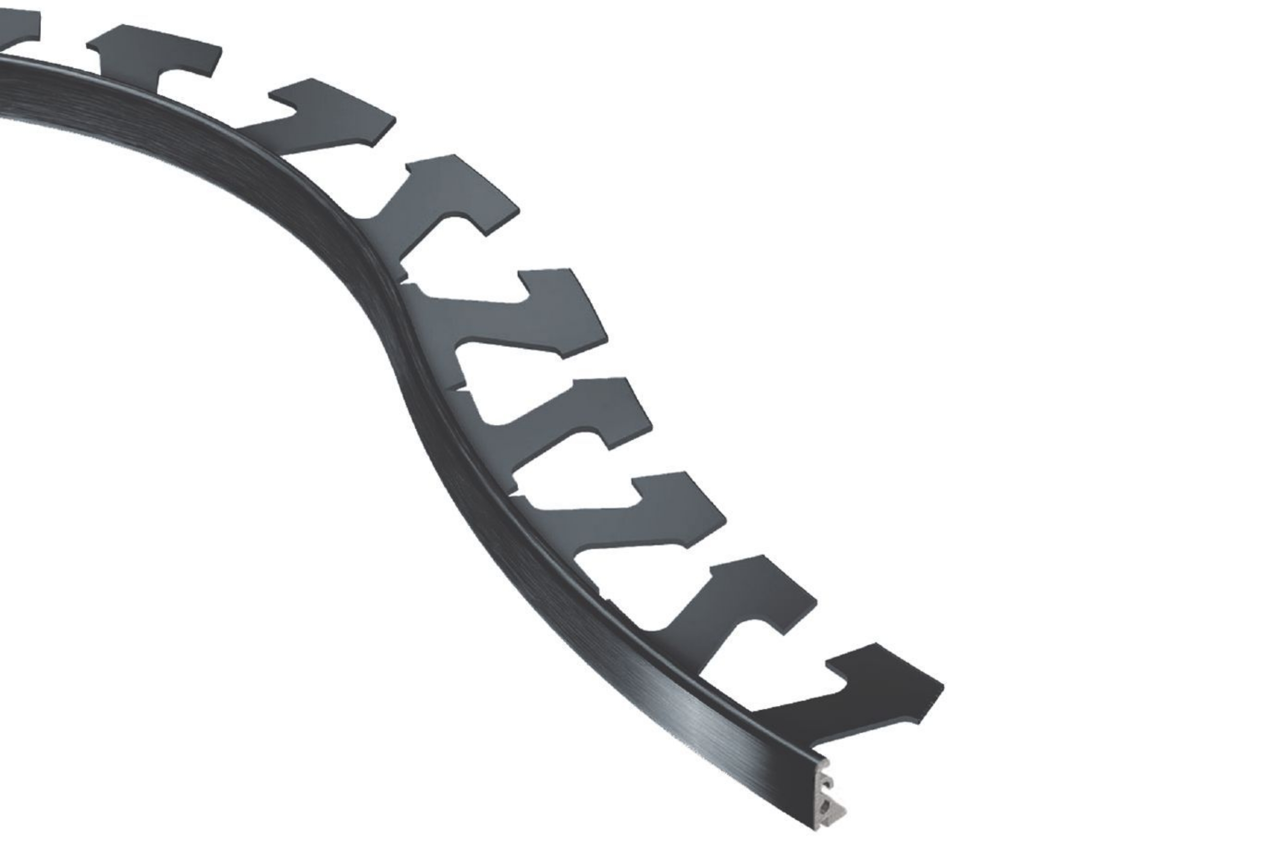 Schluter Jolly-Radius Profilé 1/4" Alum Graphite Brossé R/J60AGRB