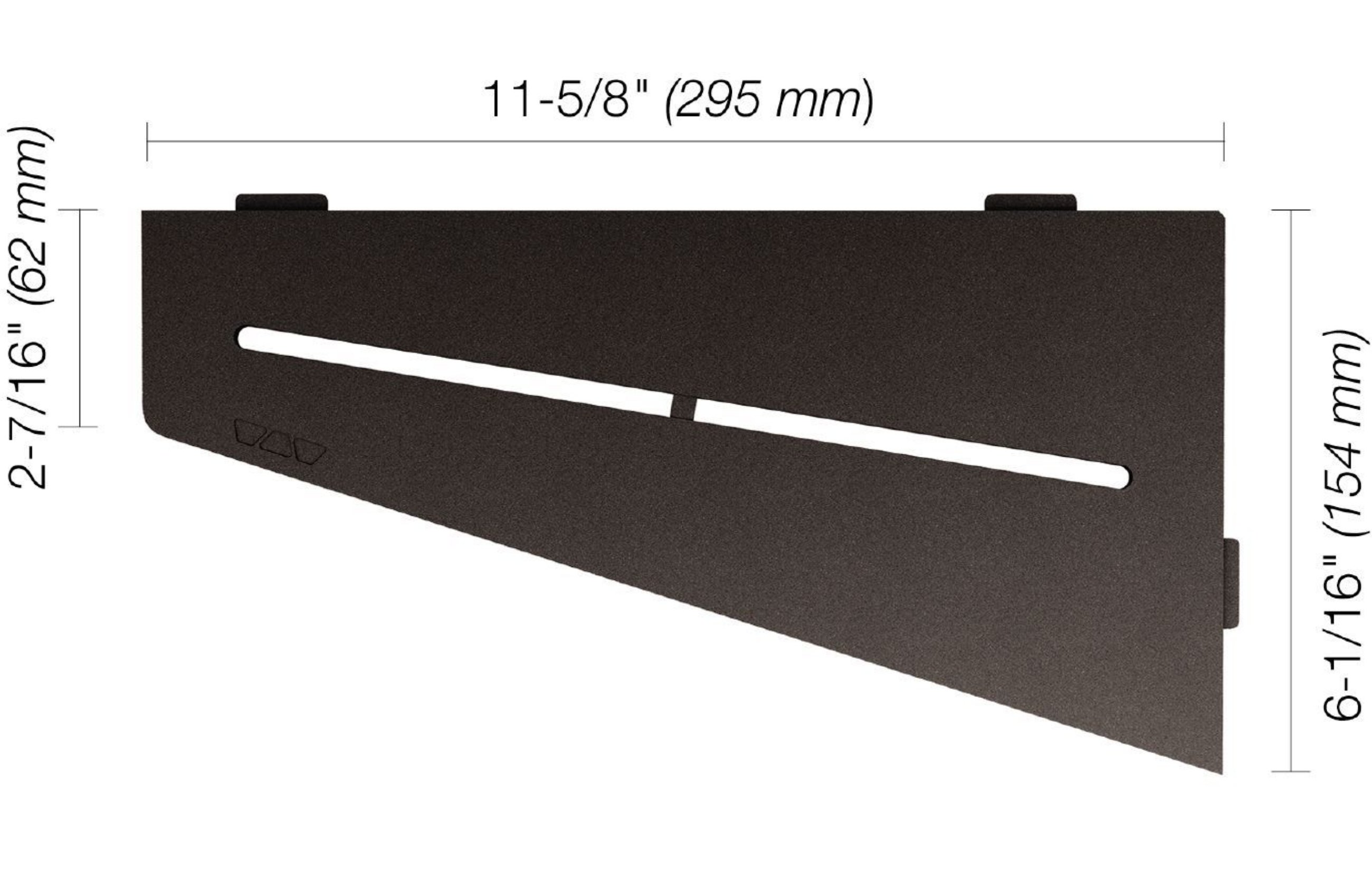 Schluter Shelf-E Quadrilat Coin Pure Anthracite Foncé SES3D7TSDA