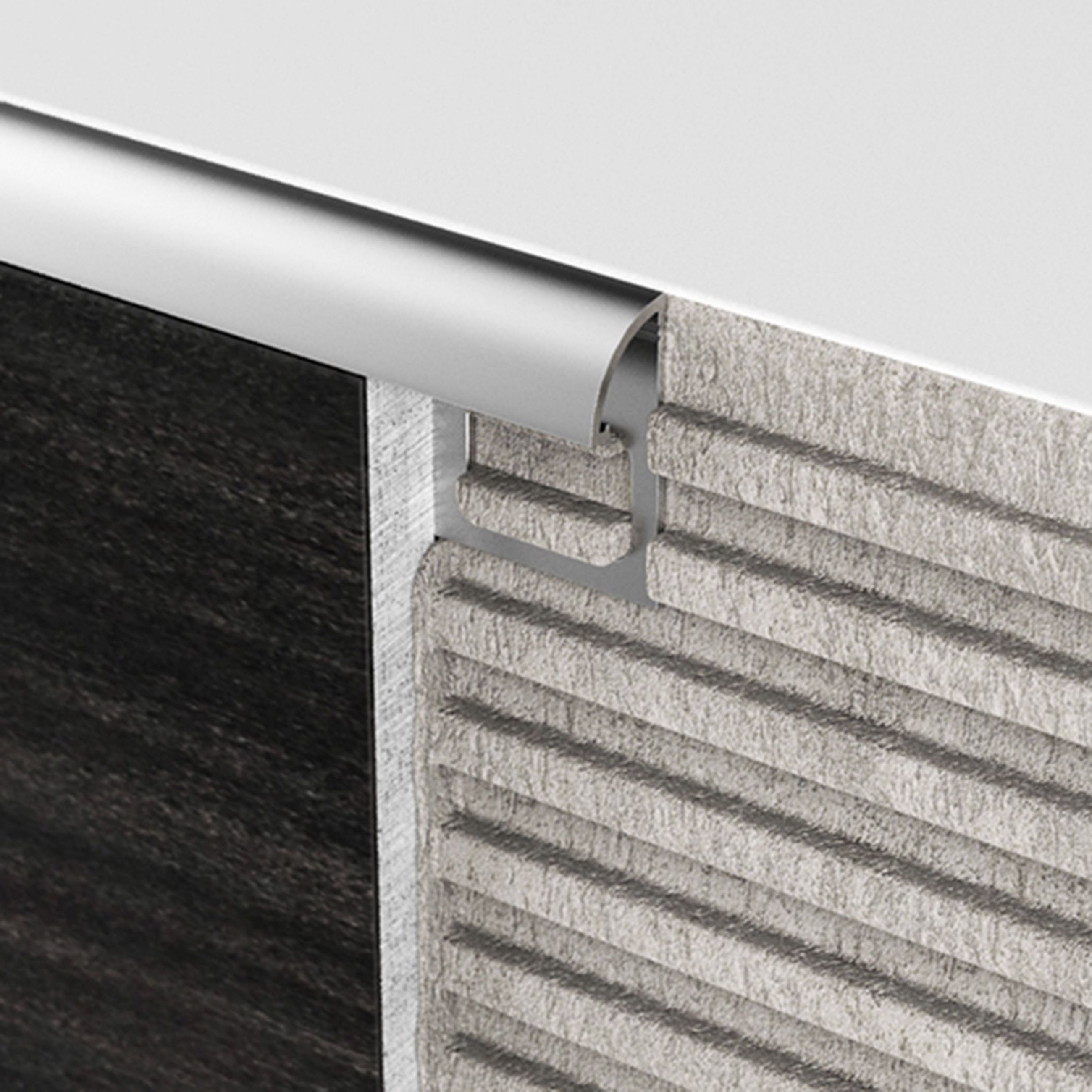 PROTRIM ECO Rounded | Silver Satin | 8 mm