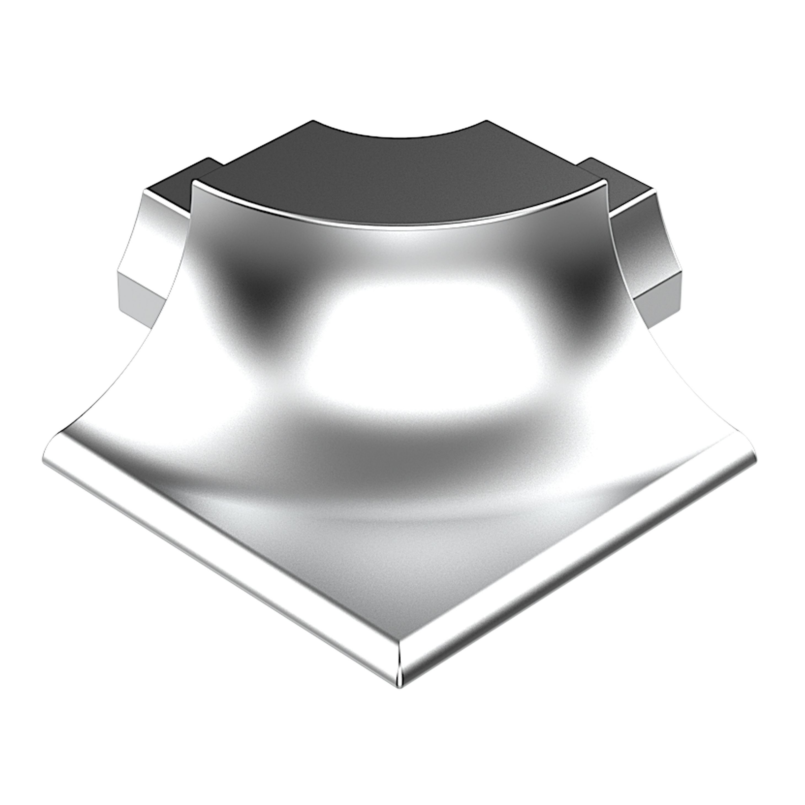 PROROUND Flush Cove-Shaped Outside Corner | Satin Silver